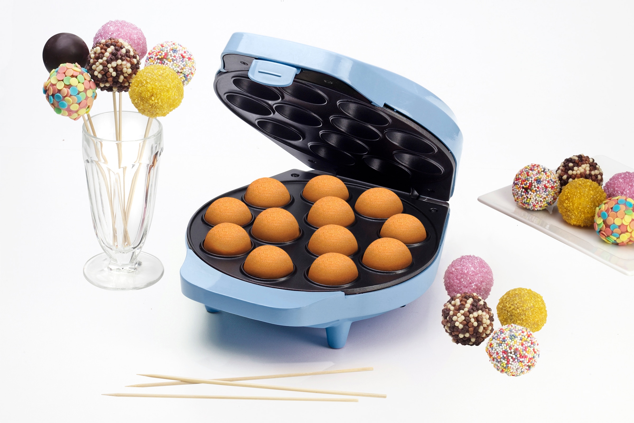 bestron Cakepop-Maker »DCPM12 im Retro Design, inklusive Cake-Pop-Butler«, 700 W, im Retro Design, Antihaftbeschichtung