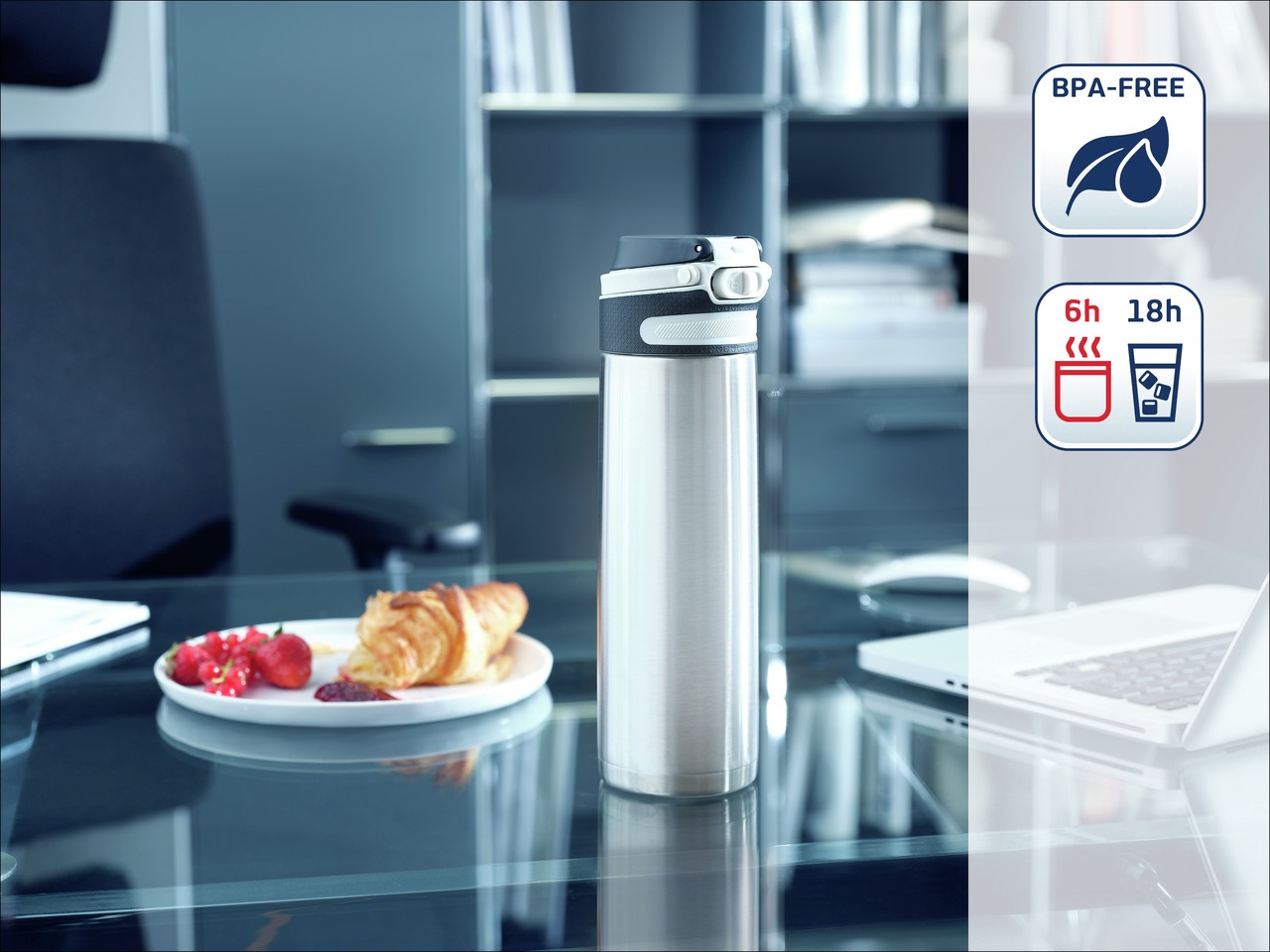 Leifheit Thermoflasche »Flip«, 600 ml