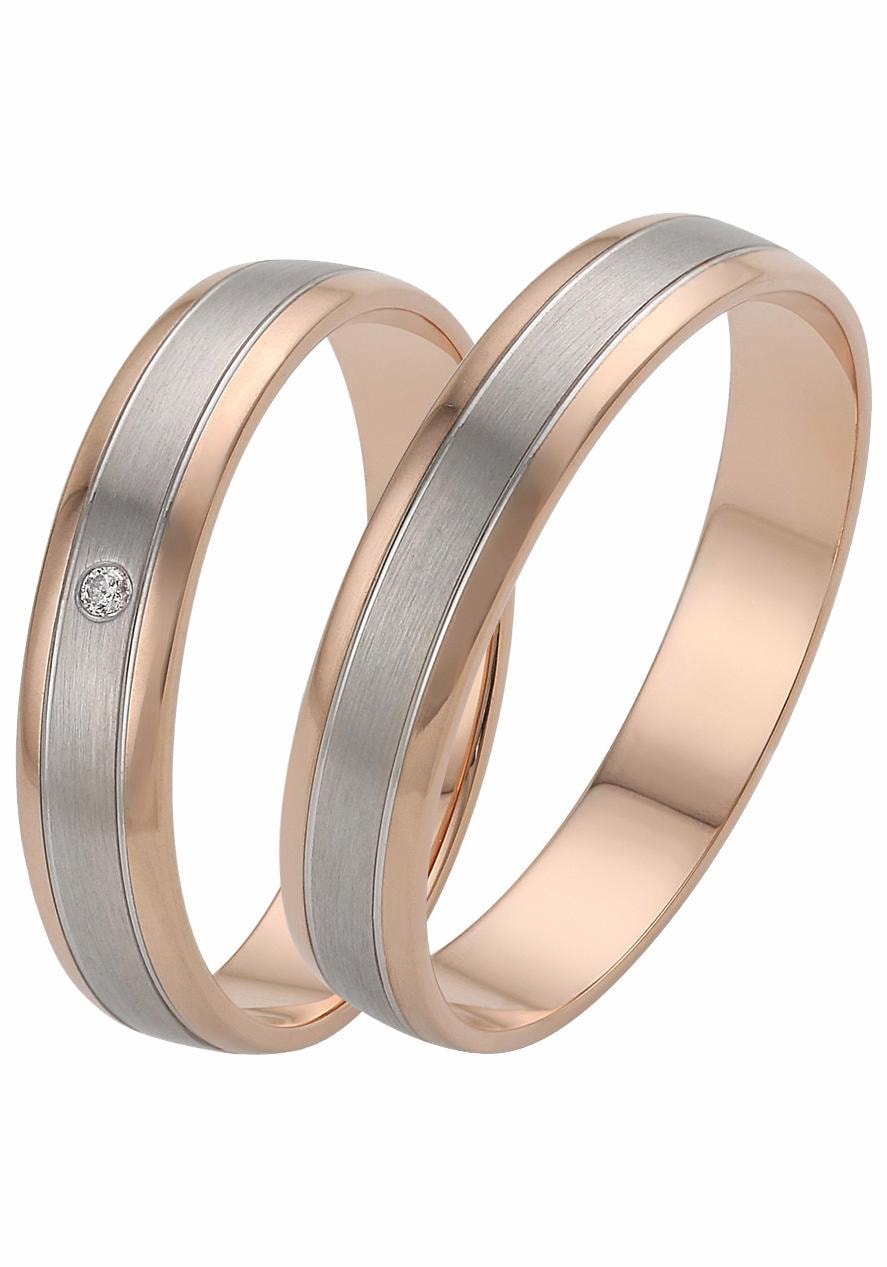 Firetti Trauring »Schmuck Geschenk Gold 375 Hochzeit Ehering "LIEBE"« Made in Germany, wahlweise mit oder ohne Brillant