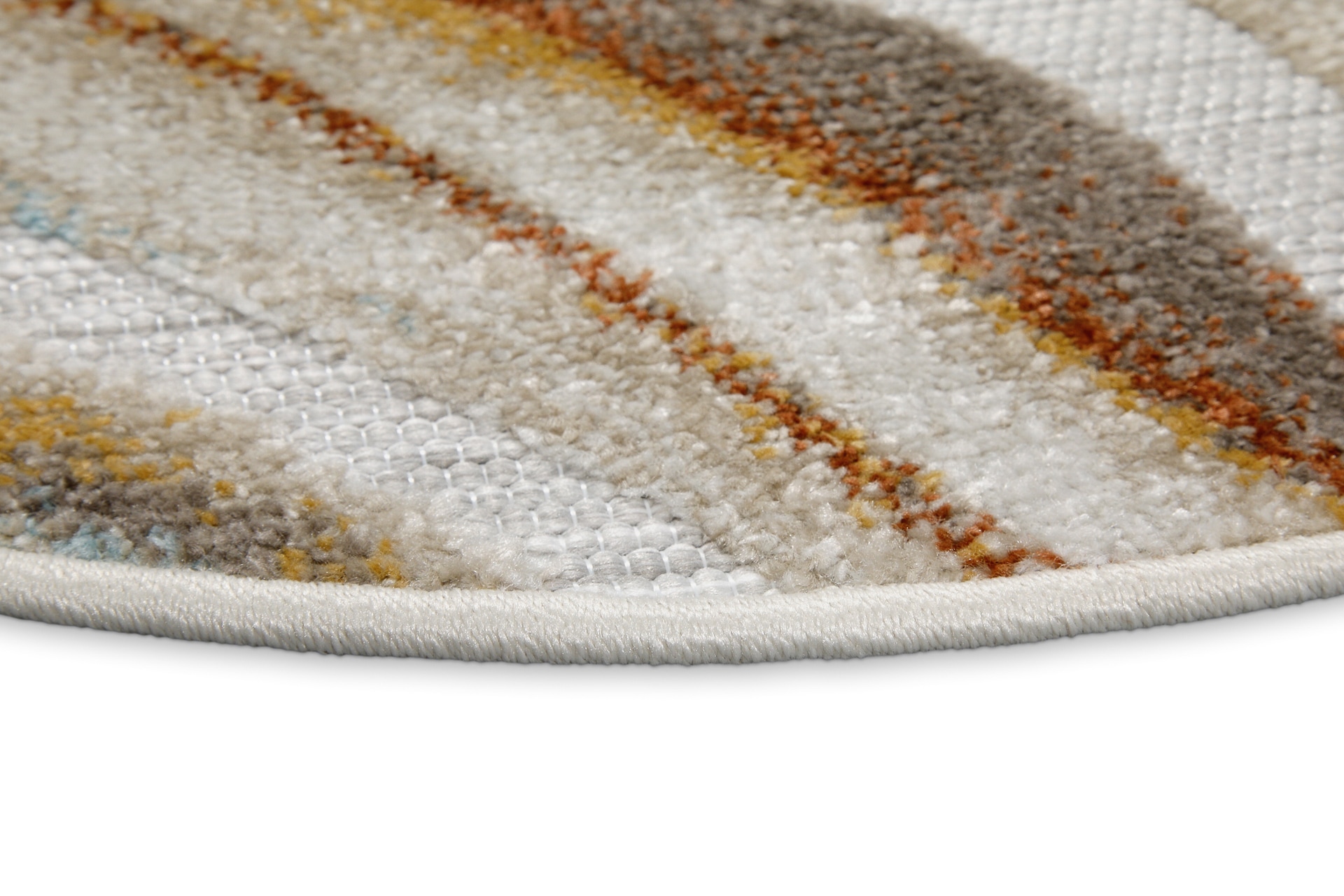 Wecon home Outdoorteppich »Creek«, rund, 5 mm Höhe, für Innen & Außen, strapazierfähig, pflegeleicht, Hoch-Tief Effekt