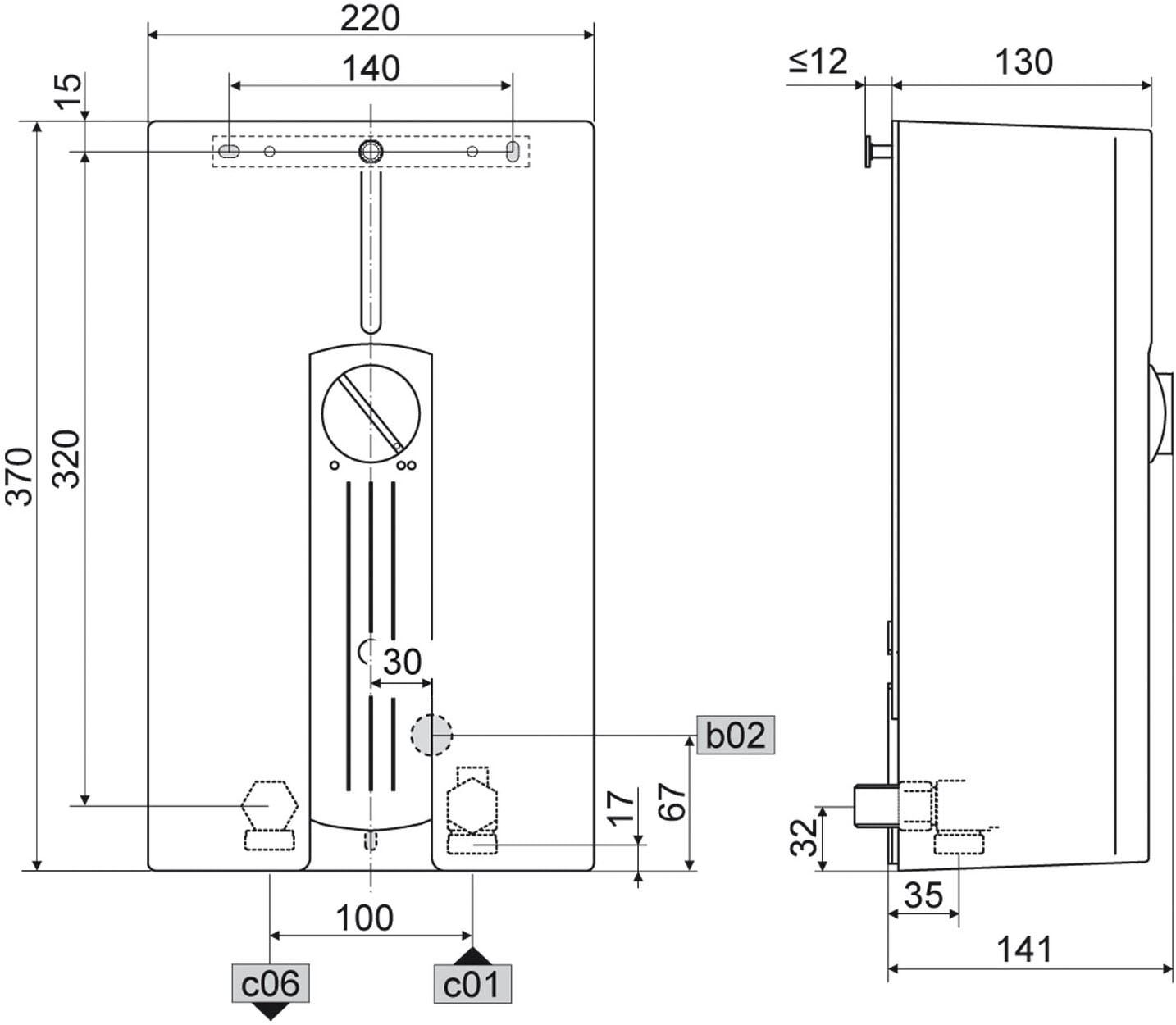 STIEBEL ELTRON Kompakt-Durchlauferhitzer »DHF 13 C«, für die Küche, Übertischmontage