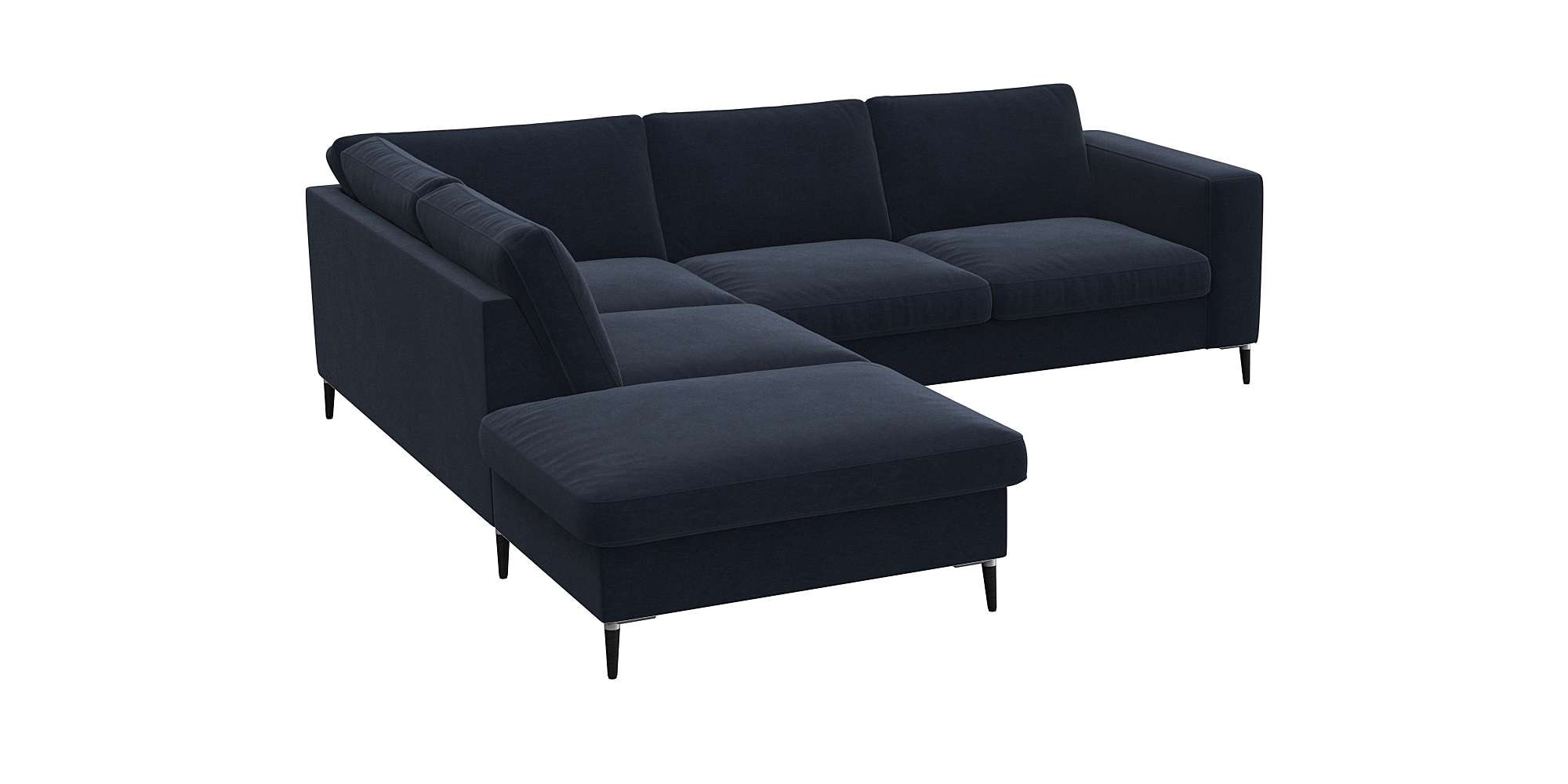 FLEXLUX Ecksofa »Fiore, bequem und komfortabel, zeitlos, OTTOs Choice, L-Form«, breite Armlehnen, Füße Alu/schwarz, B/T 241/225 cm, Kaltschaum im Sitz
