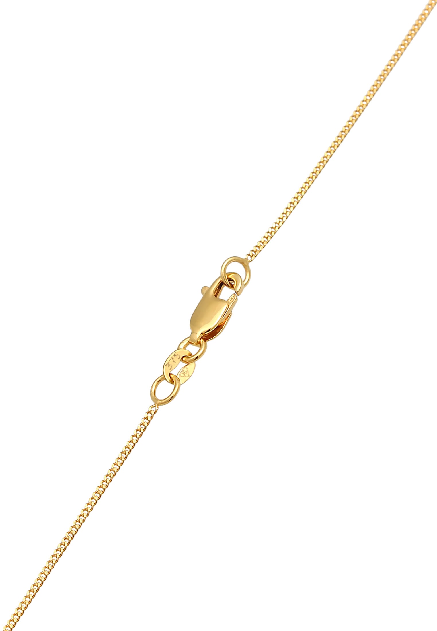 Elli Premium Kette mit Anhänger »Halskette Plättchen Kreis Rund Coin Boho 375 Gelbgold«