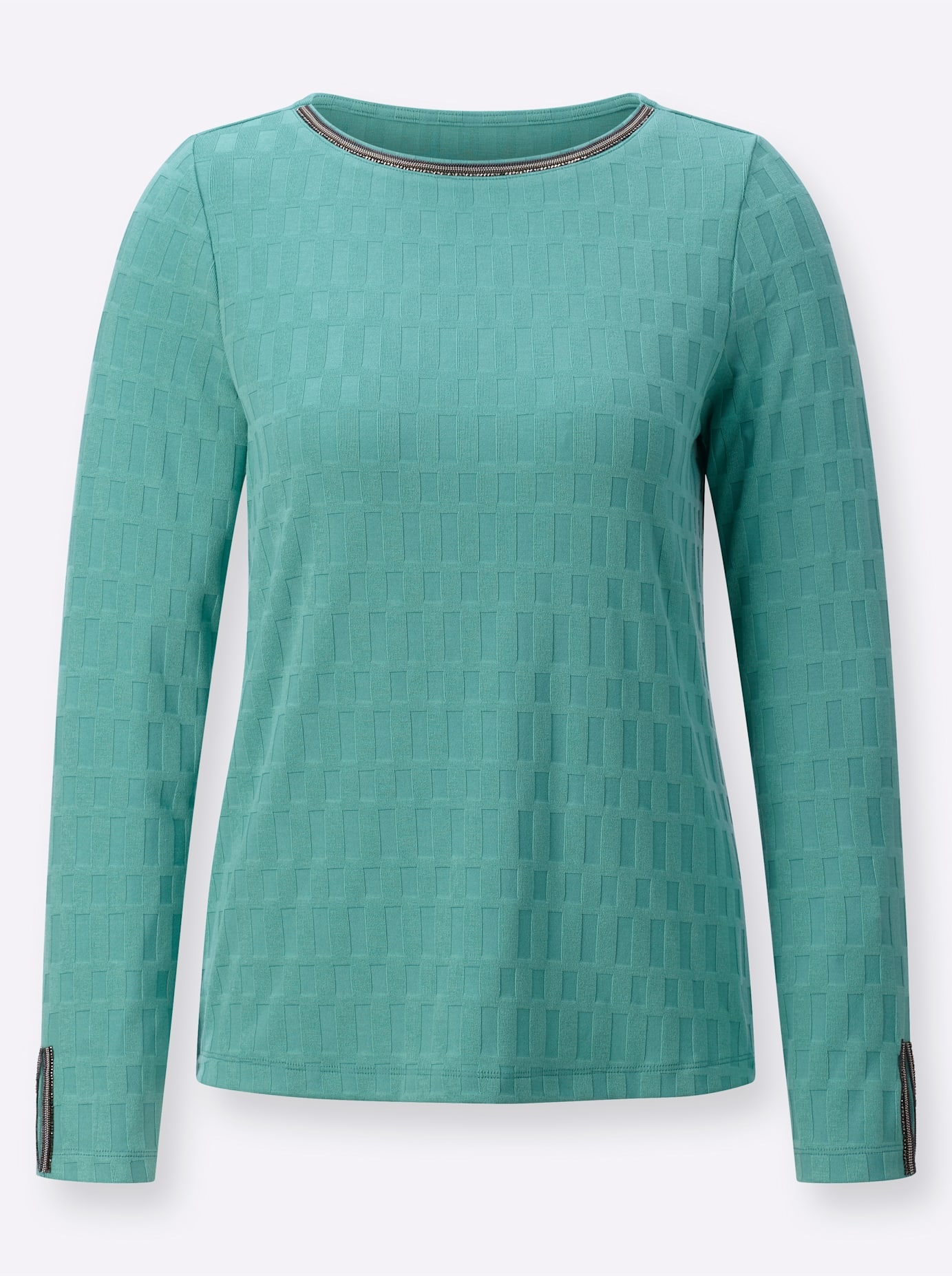 creation L Langarmshirt »Jacquard-Shirt«, (1 tlg.)