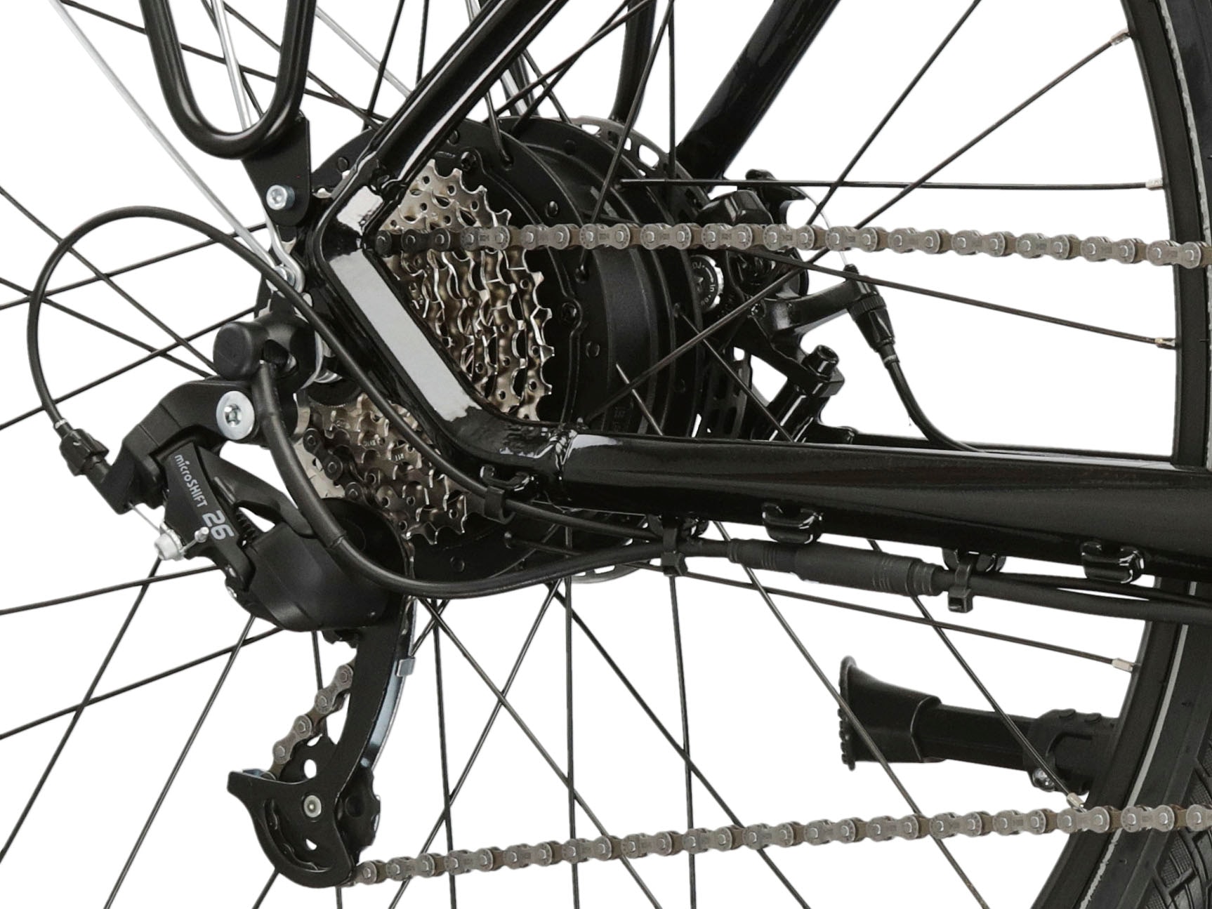 Kross E-Bike »E-Citybike Sentio Hybrid 1.0 28 Zoll schwarz«, 8 Gang, microSHIFT, M26S, Heckmotor 250 W, Pedelec, Elektrofahrrad für Damen und Herren