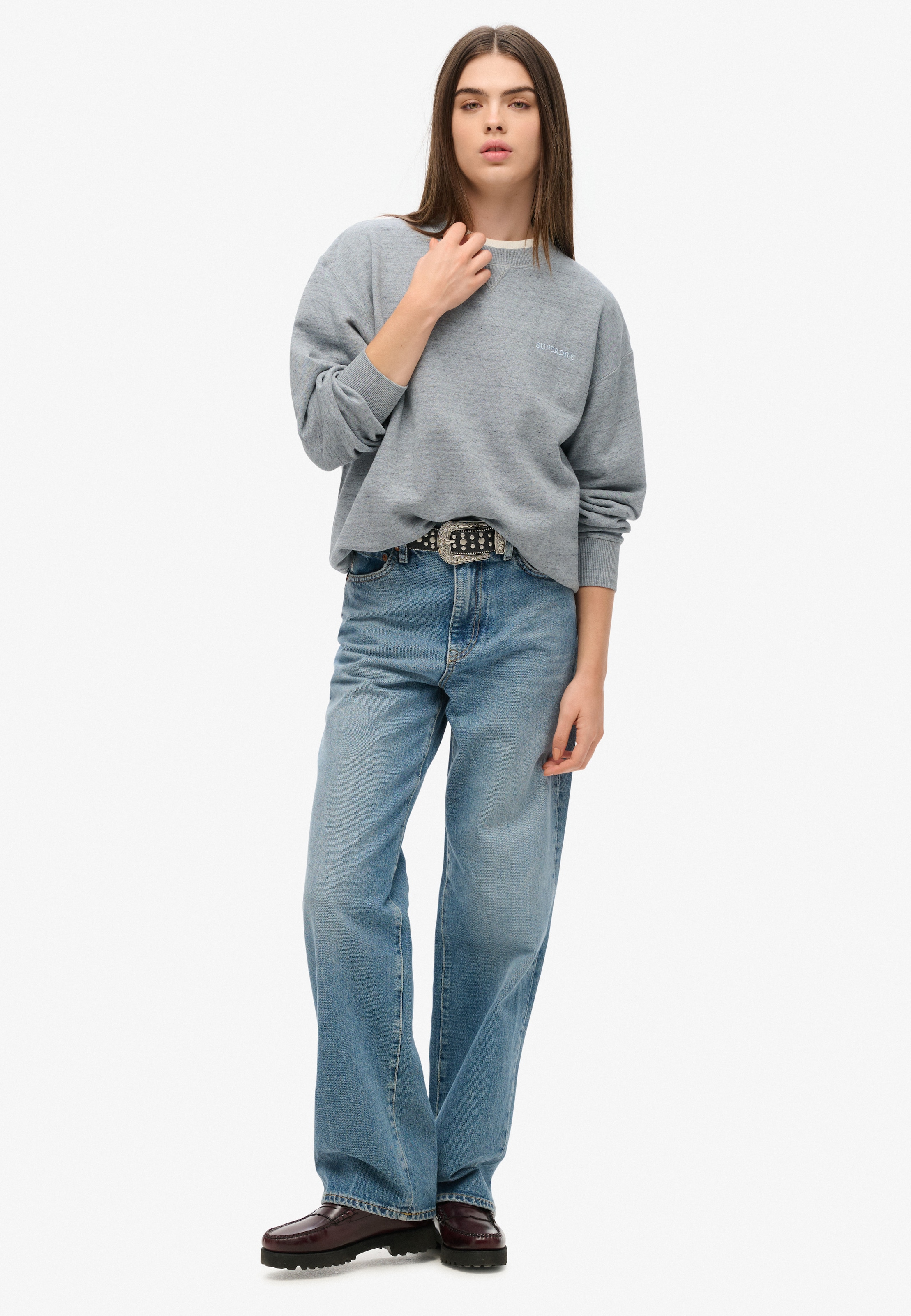 Superdry Sweatshirt »ESSENTIAL LOGO OVERDYED SWEAT«