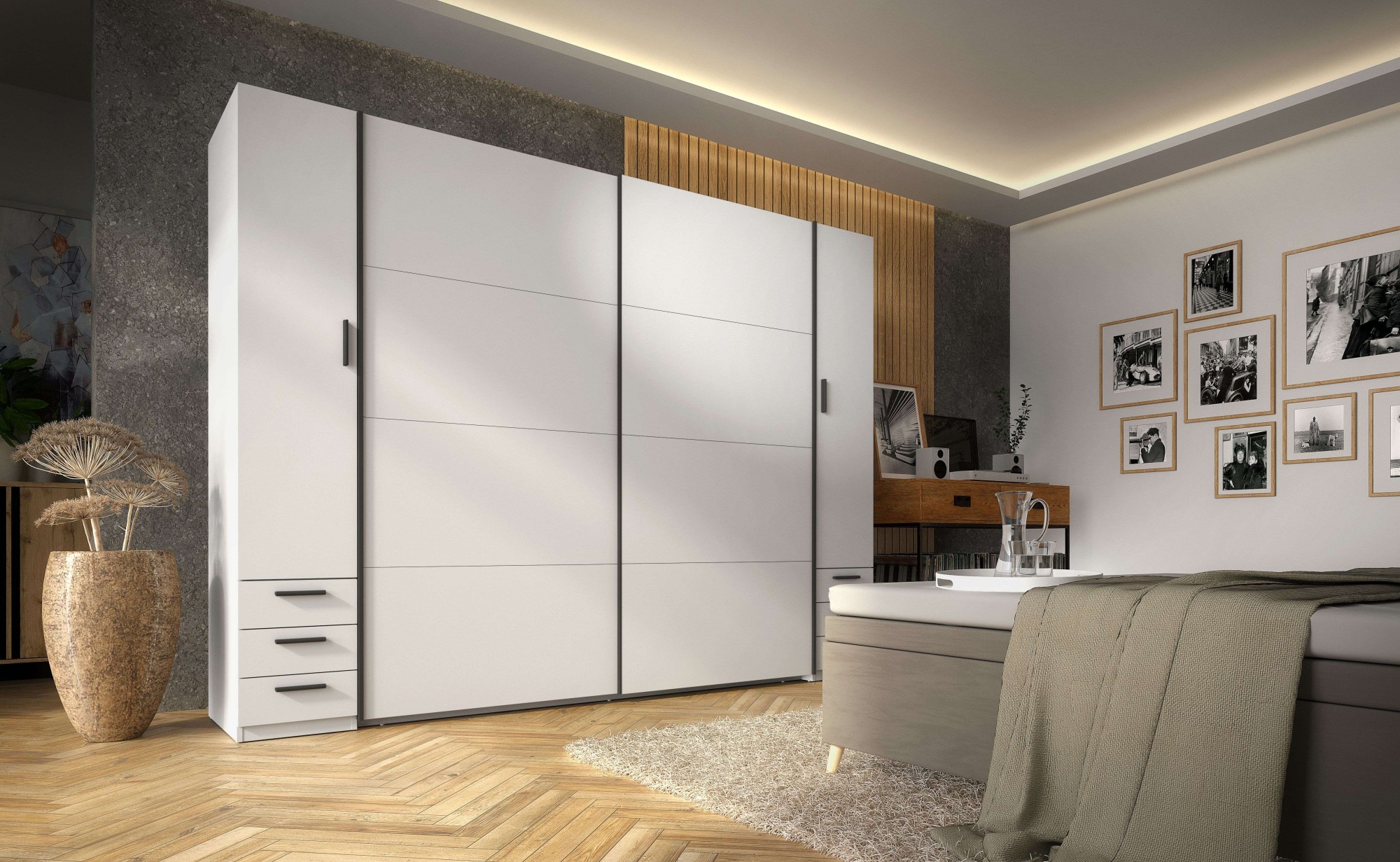 INOSIGN Kleiderschrank »Antioch, FSC-zertifiziert, mit Dreh-UND Schiebetüren«, (B/T/H 270/61,4/207cm, inklusive Einlegeböden und Kleiderstangen), mit oder ohne Spiegel und Schubladen - YOUR Choice