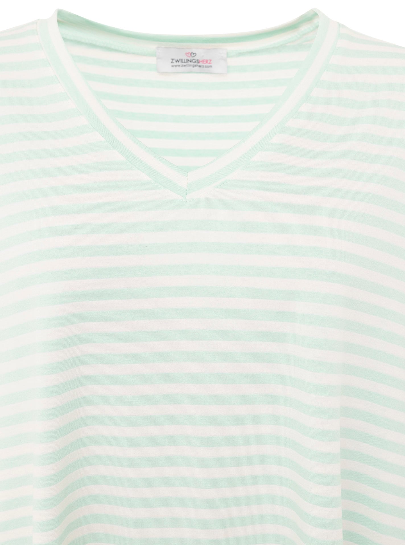 Zwillingsherz T-Shirt »"Maritime Streifen"« One Size, Kurzarm, V-Ausschnitt, gestreift, Loose Fit