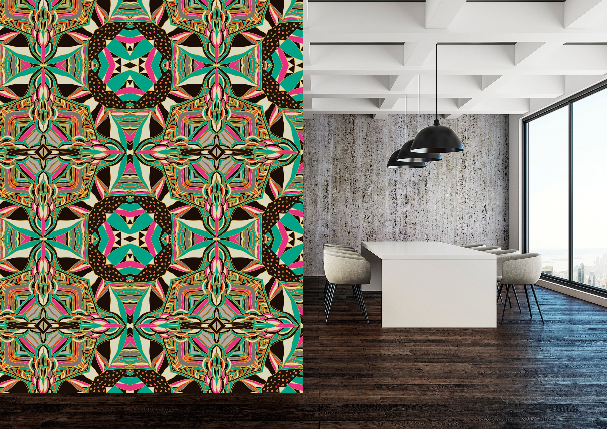 queence Vinyltapete »Devin«, bedruckt-Barock-Antikoptik-Kunst, 90x250cm, selbstklebend, kinderleichte Anbringung, Sticker