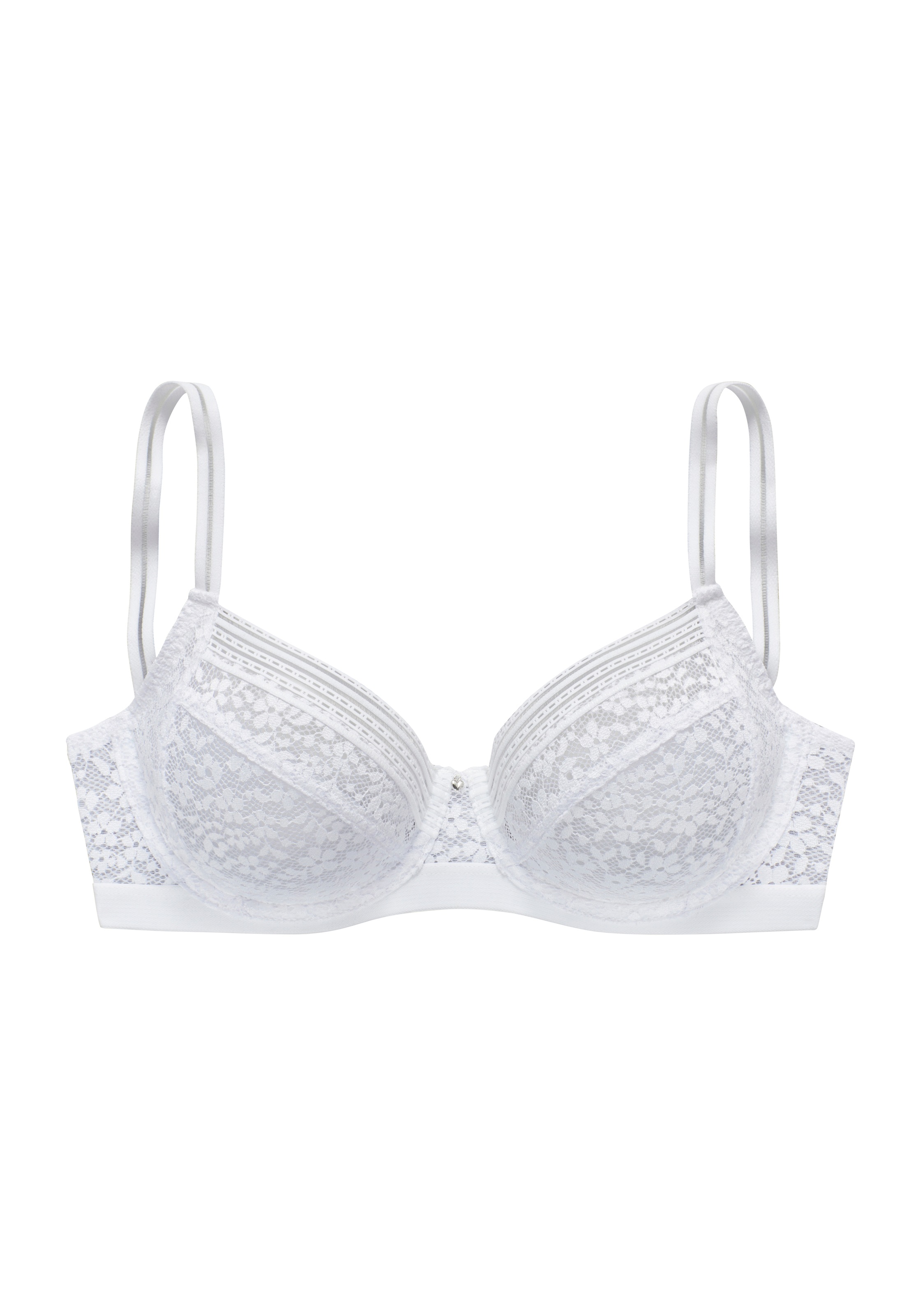 Nuance Bügel-BH, aus weicher Jacquardspitze mit edlem Herz-Accessorie, Dessous