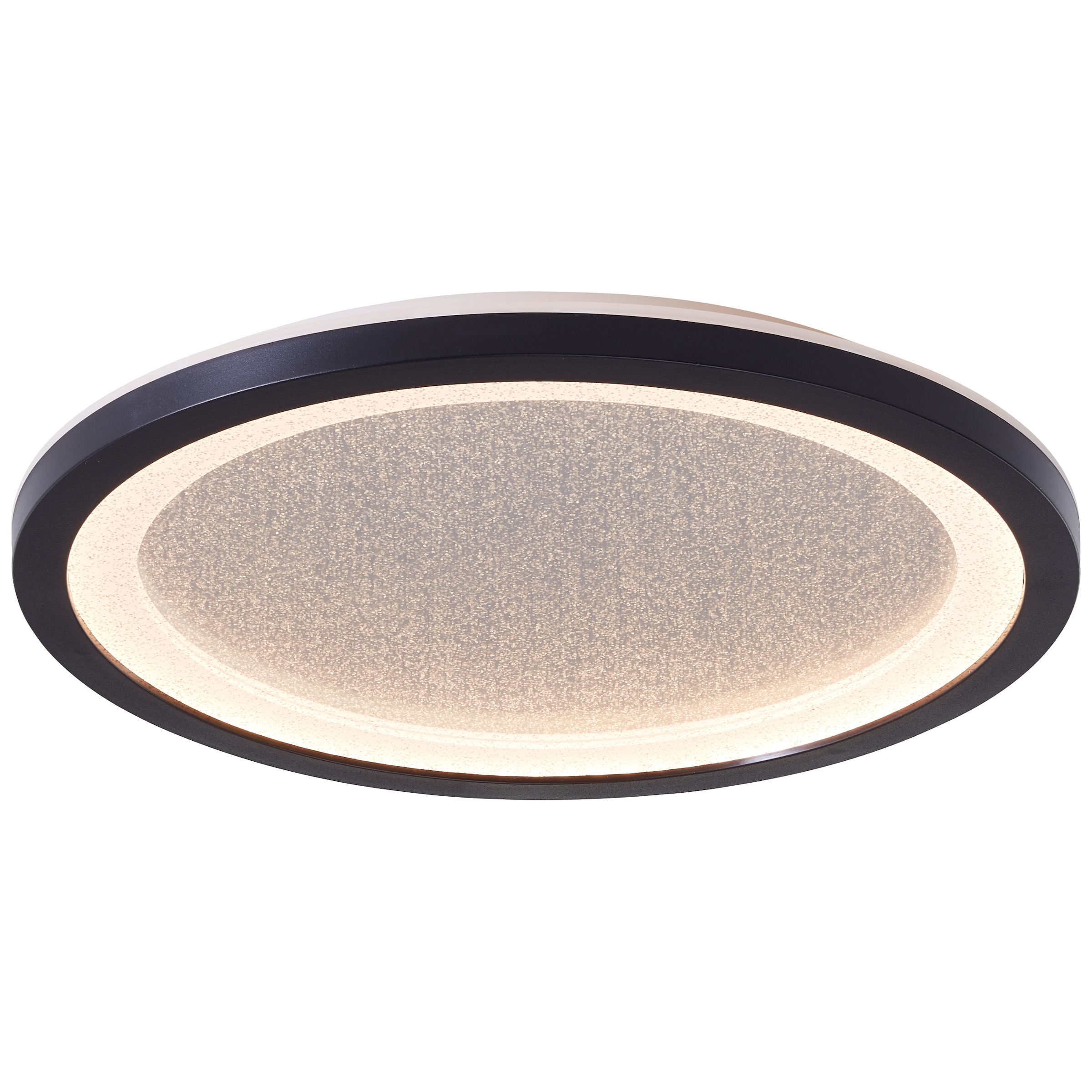 Brilliant LED Deckenleuchte »Mosako«, LED Panel, Glitzereffekt, D 25 cm, 2300 lm, 3000 K, schwarz/weiß