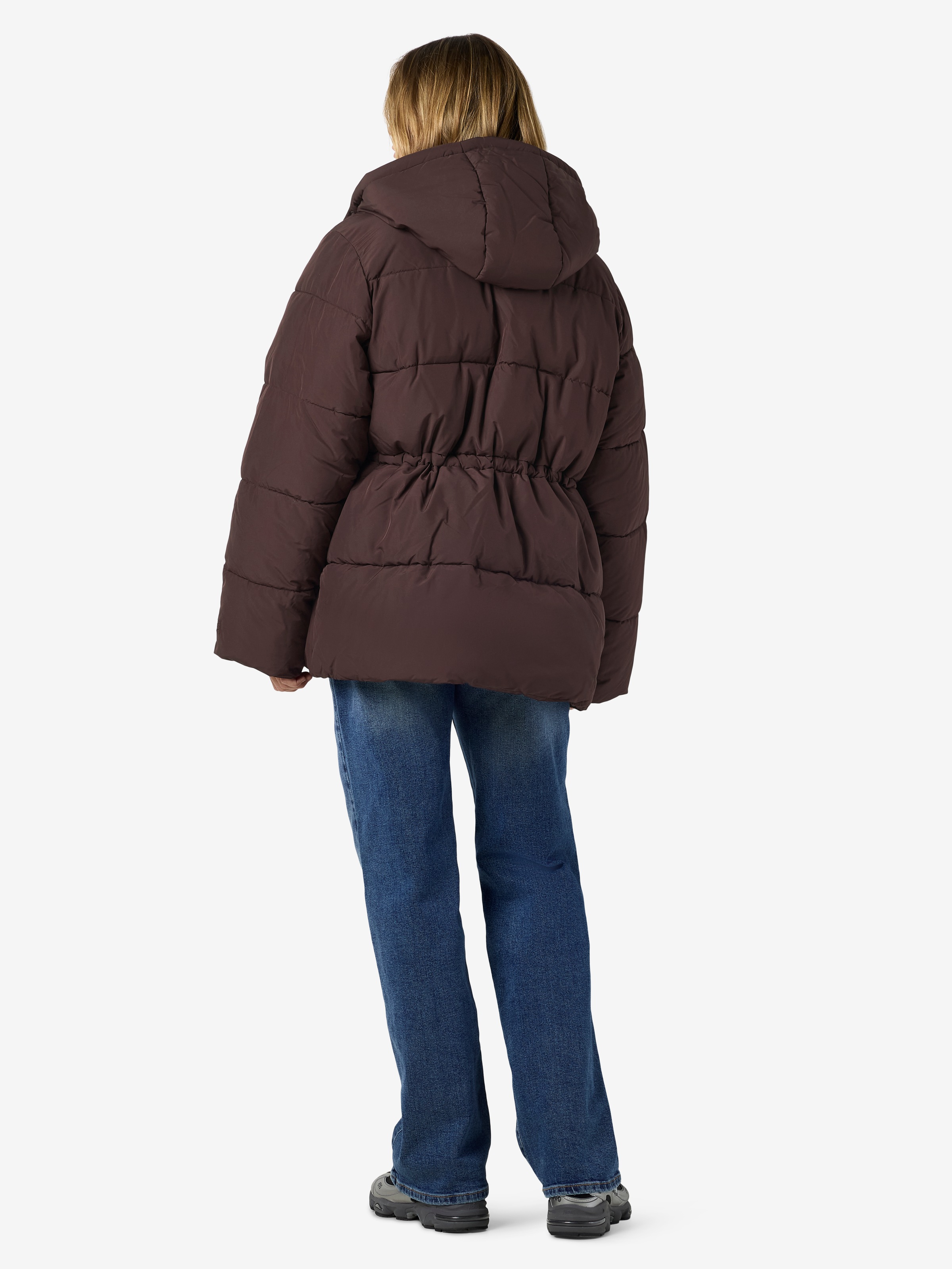 Noisy may Steppjacke »NMROSY WAISTED PUFFER JACKET NOOS« mit Kapuze Kunstfaser