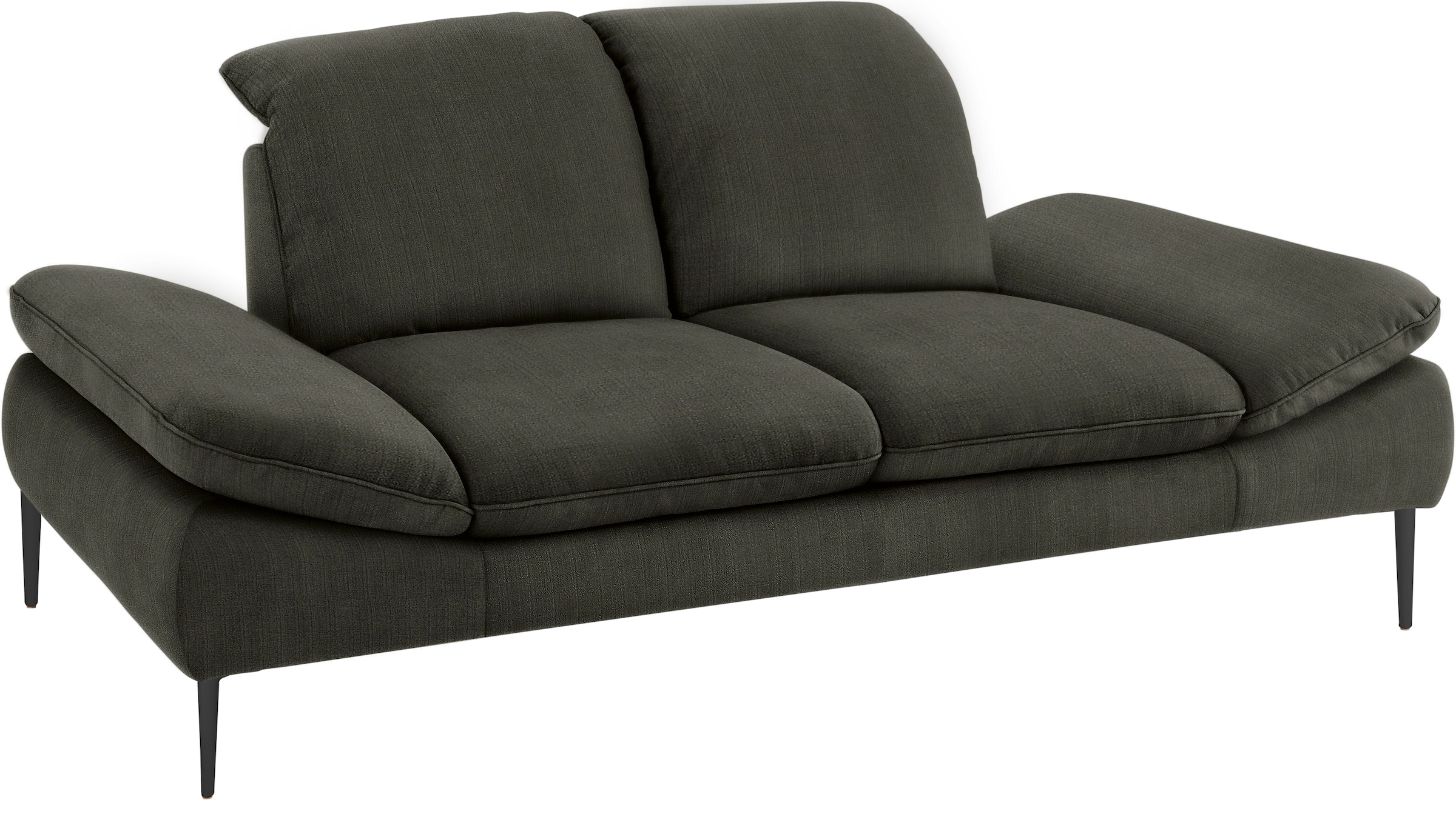 W.SCHILLIG 2,5-Sitzer »enjoy&MORE«, Sitztiefenverstellung, Füße schwarz pulverbeschichtet, Breite 232 cm