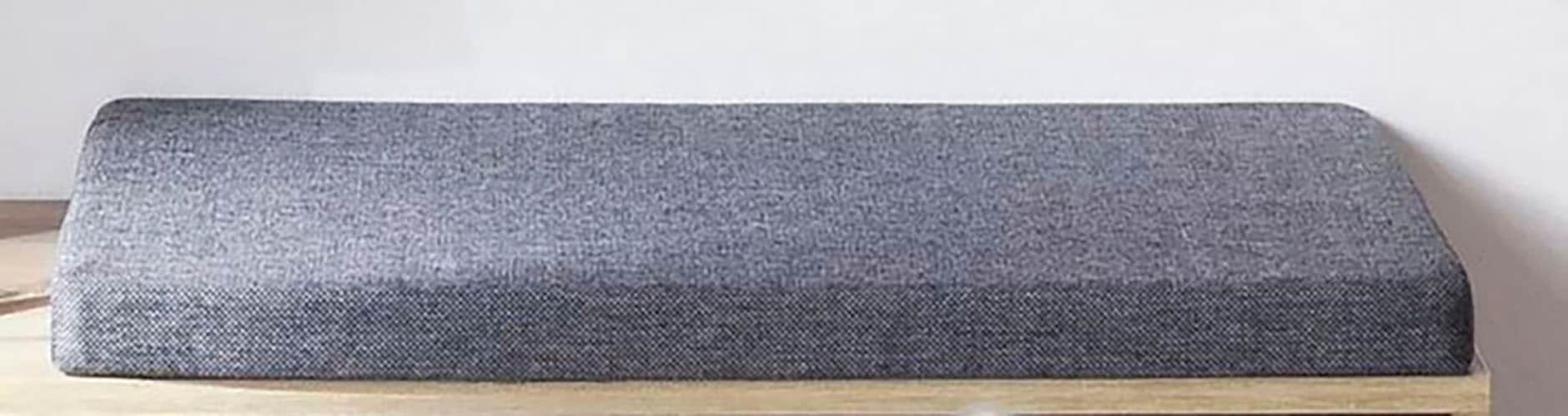 Home affaire Bankauflage »Avena« graues Sitzkissen, 49 x 32 cm, eckig ,Bezug: 100 % Polypropylen