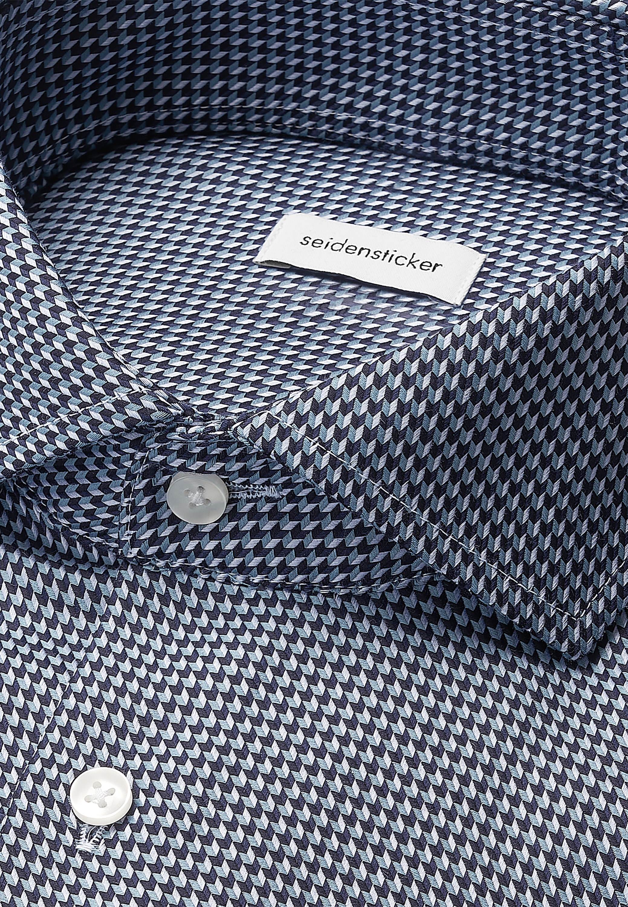 seidensticker Businesshemd »Schwarze Rose« Regular 1/1 Kentkragen Pepita