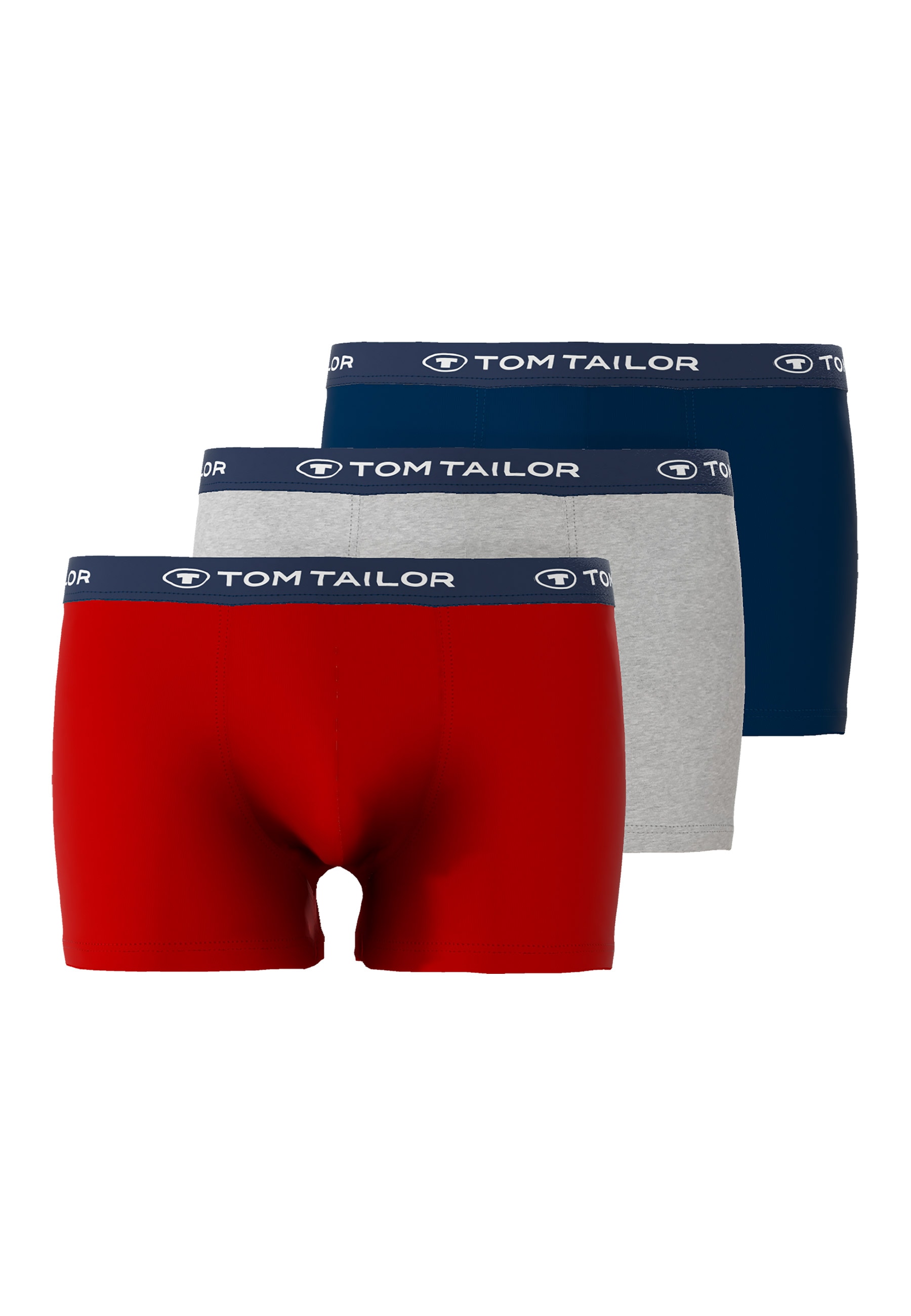 TOM TAILOR Boxershorts »Buffer«, (Packung, 3 St.), mit angenehmen Logobund