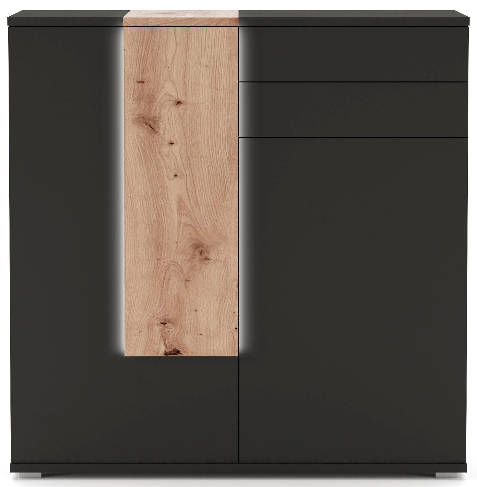 COTTA Highboard »Montana«, Vitrine inkl. LED-Beleuchtung, mit Push-To-Open, Breite 120 cm