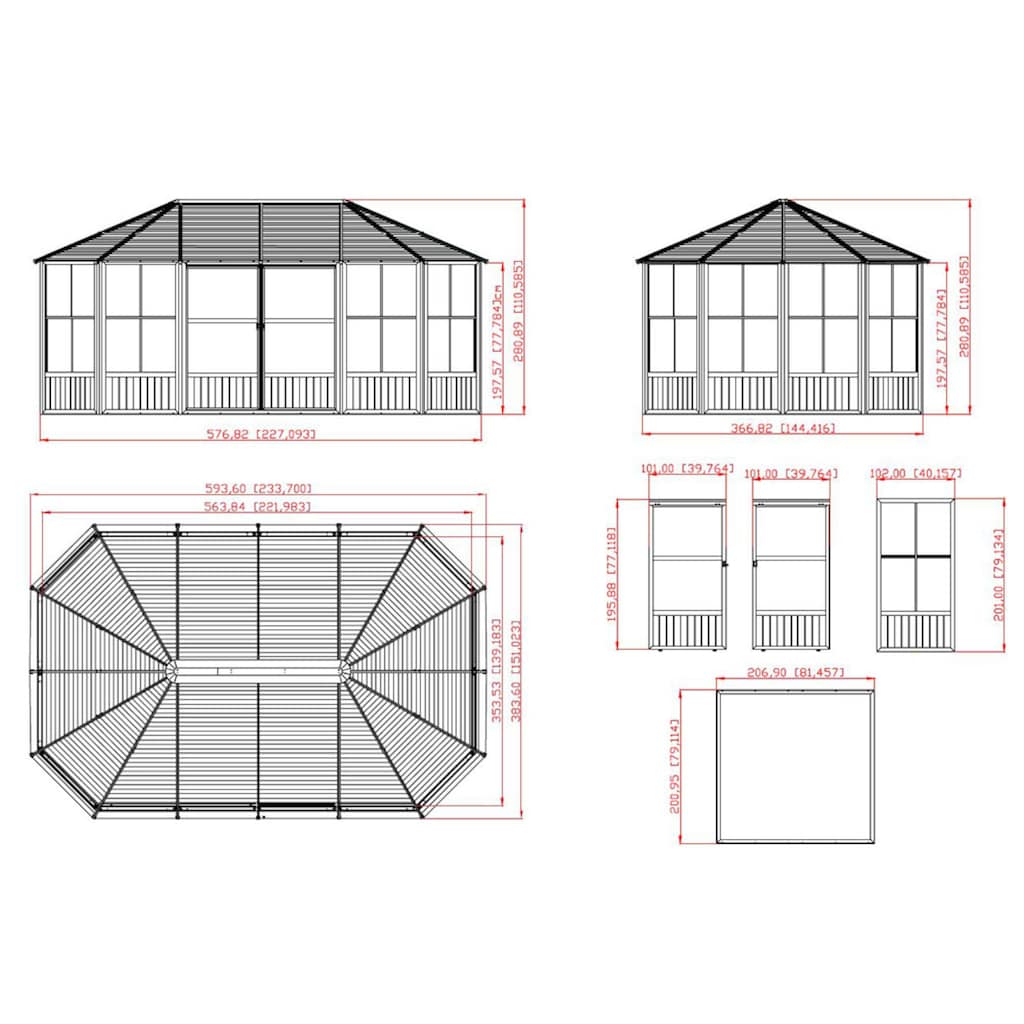 Sojag Pavillon »Charleston 12x18«