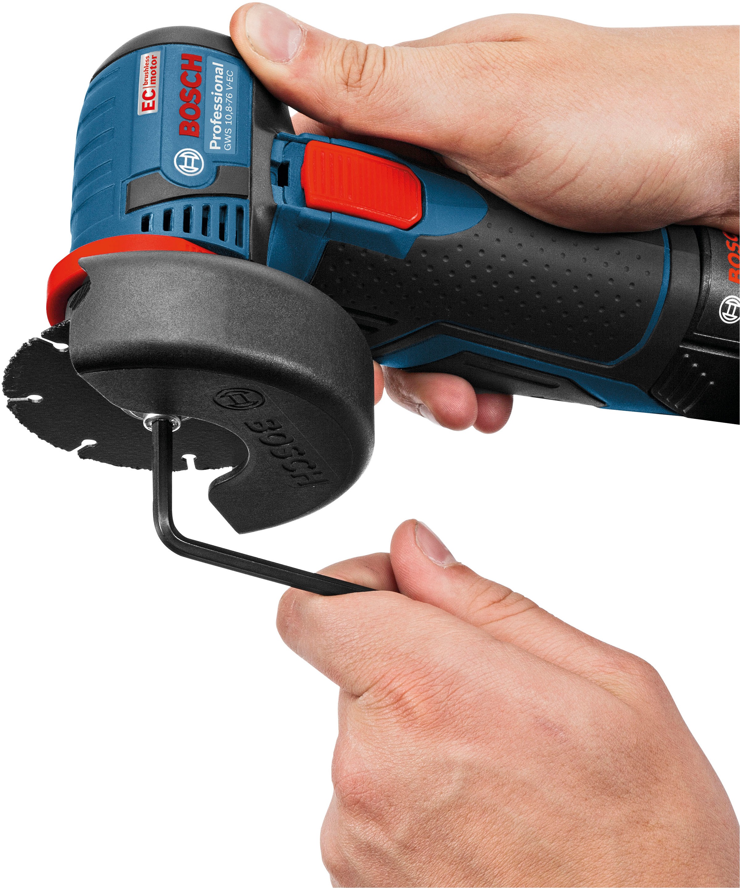 Bosch Professional Akku-Winkelschleifer »»GWS 12V-76 PROFESSIONAL««, Schleifspindelgewinde M 5, Ohne Akku und Ladegerät