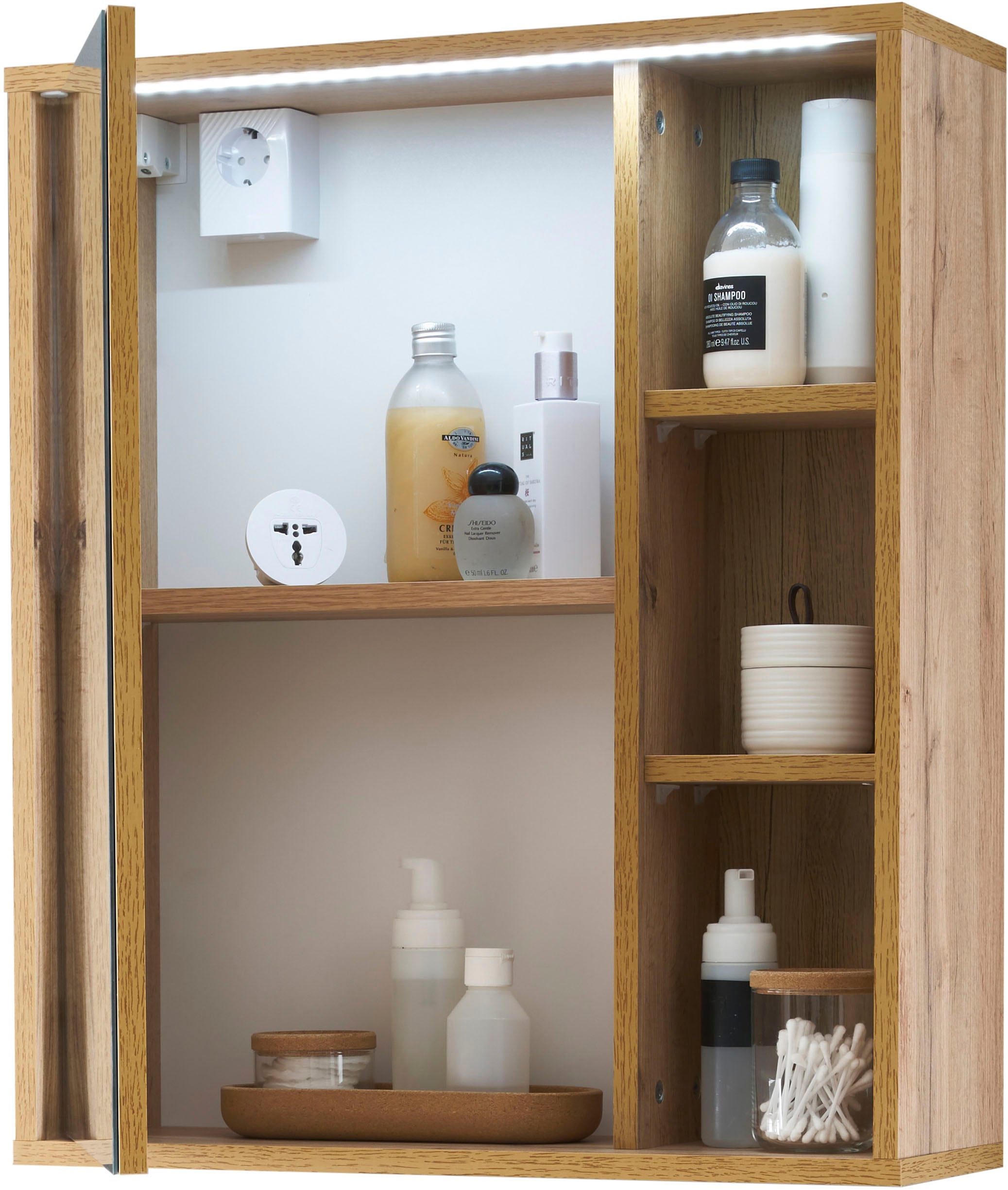 BASIC by Balculina Spiegelschrank »Este«, (1 St.), LED-Spiegelschrank 60 cm