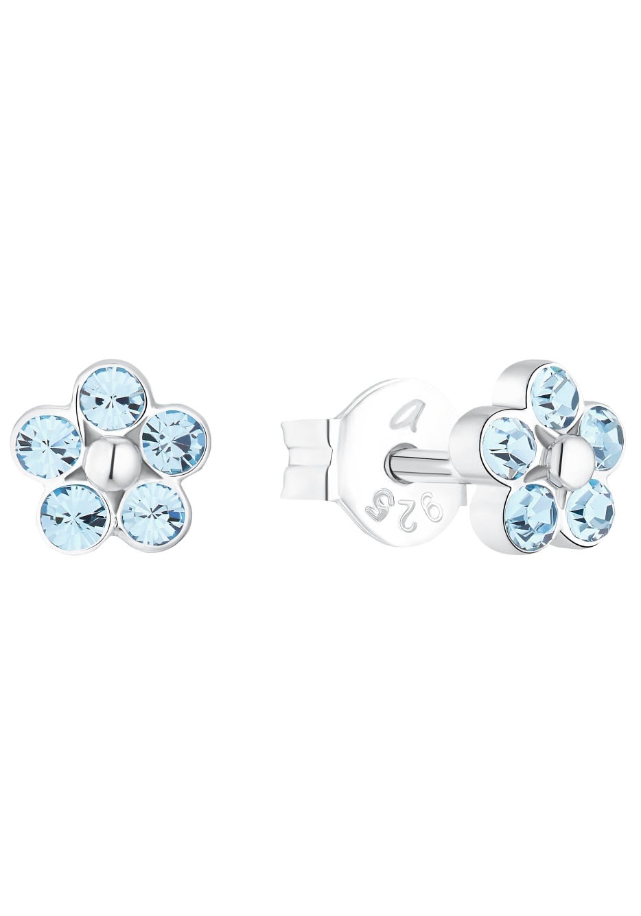 Amor Paar Ohrstecker »Blumen« mit Kristallglas