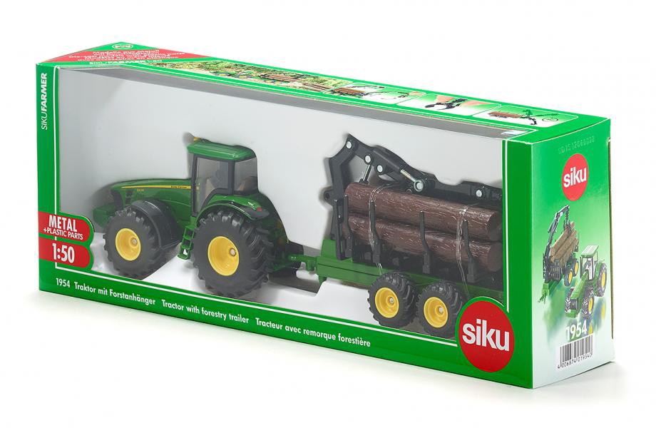 Siku Spielzeug-Traktor »SIKU Farmer, John Deere 8430 mit Forstanhänger (1954)«