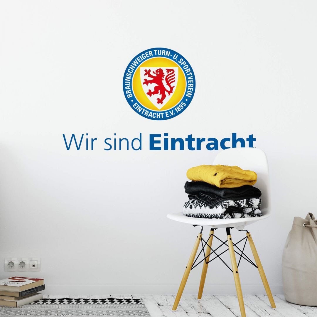 Wall-Art Wandtattoo »Wir auf sind (1 Eintracht bestellen Rechnung Braunschweig«, St.)