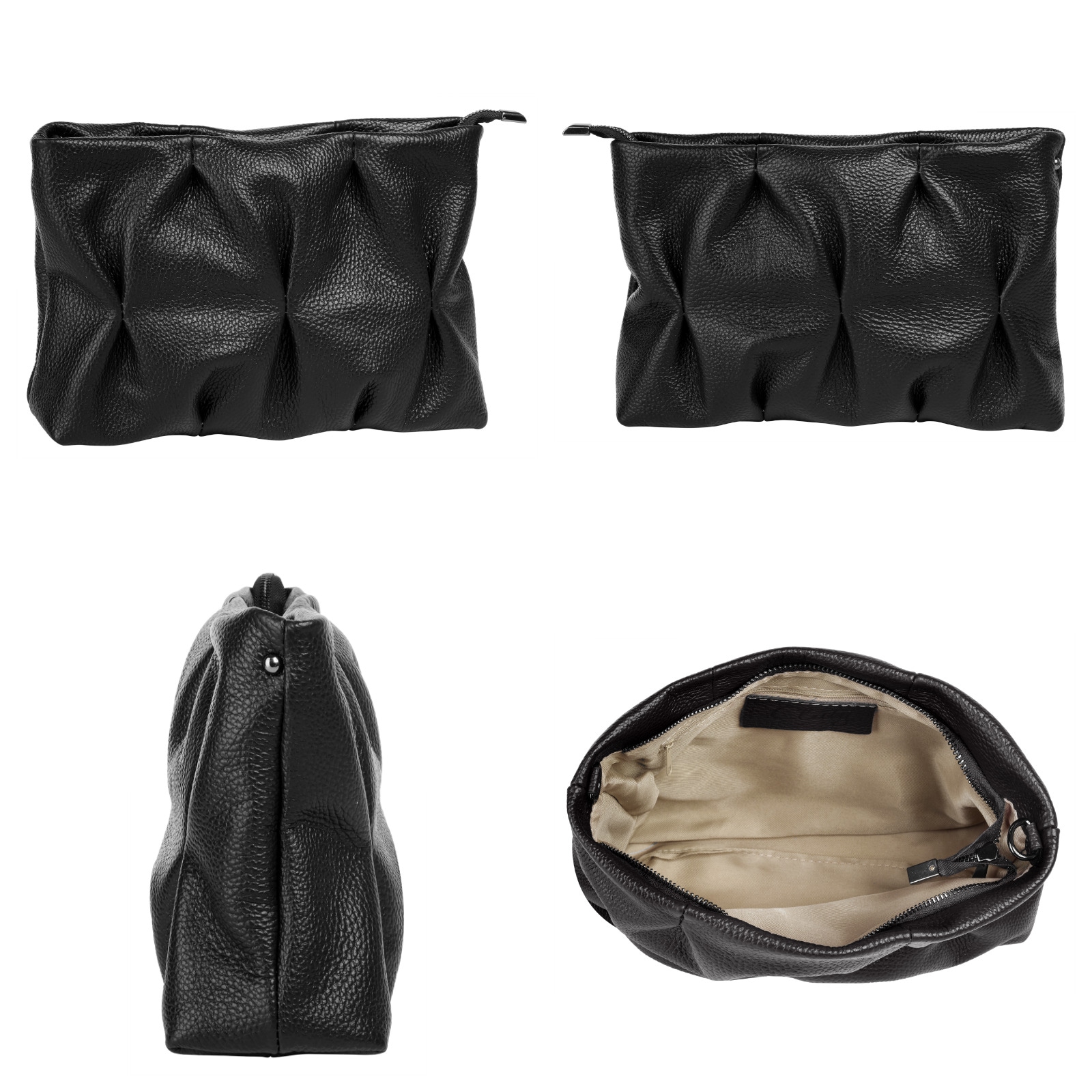 Cluty Umhängetasche, echt Leder, Made in Italy