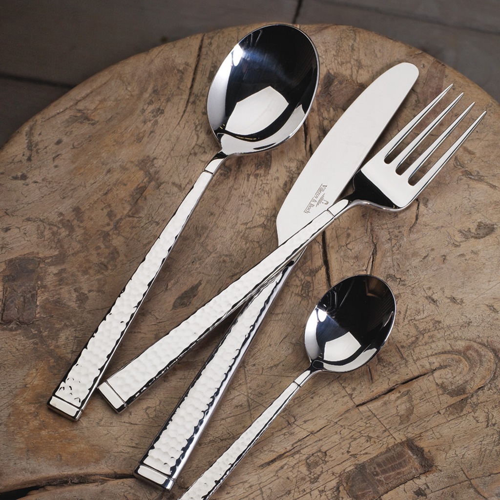Villeroy & Boch Esslöffel »Tafellöffel Blacksmith 202 mm 6er Set silber« Spülmaschinenfest
