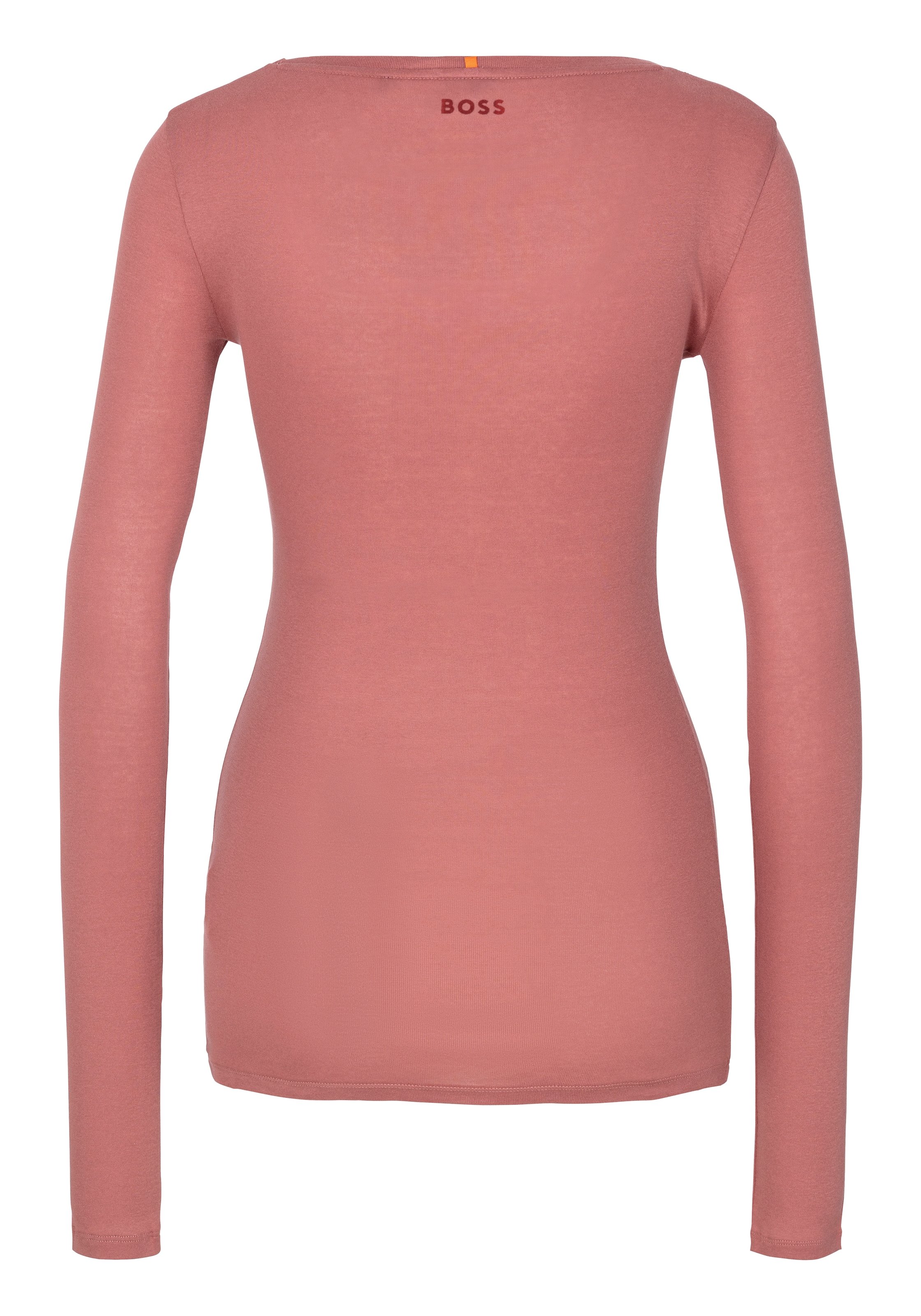 BOSS ORANGE Langarmshirt »C_Elayer«, mit tiefem Ausschnitt