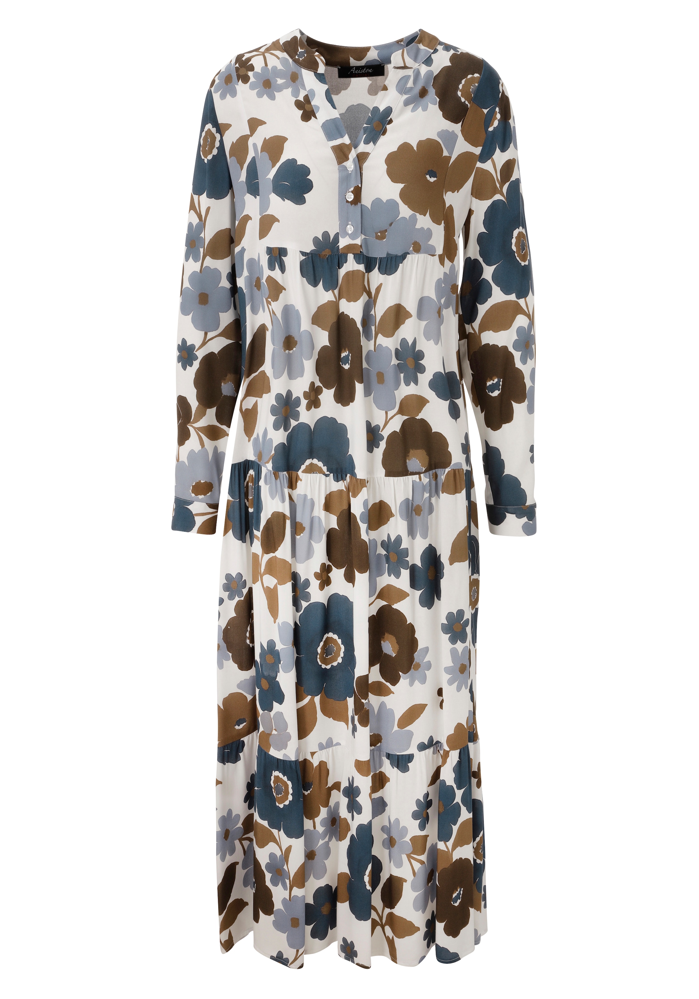Aniston CASUAL Maxikleid mit großflächigen, grafischen Blumendruck - NEUE KOLLEKTION