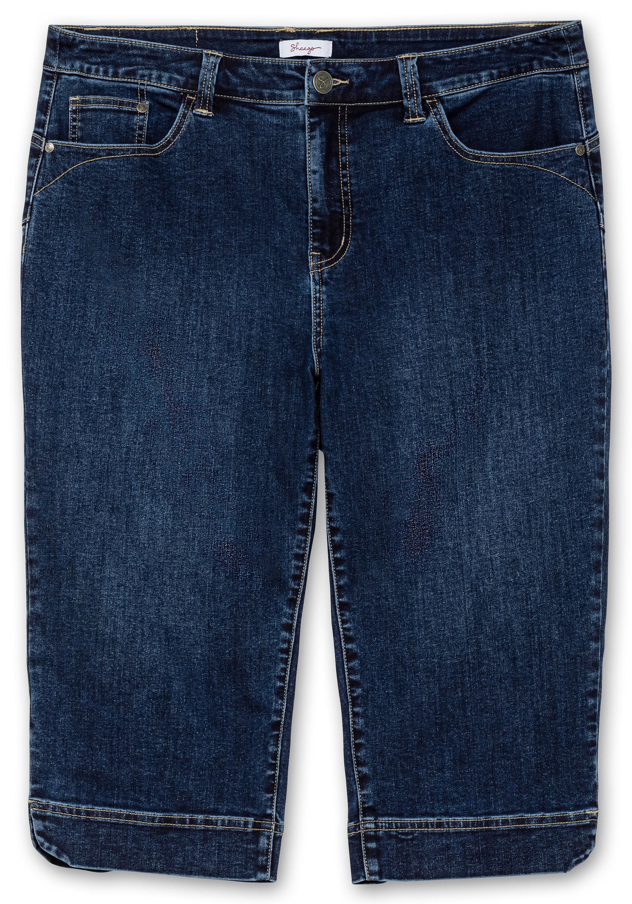 Sheego Caprijeans »Schmale Caprijeans mit Push-up-Effekt, ultraflexibel«