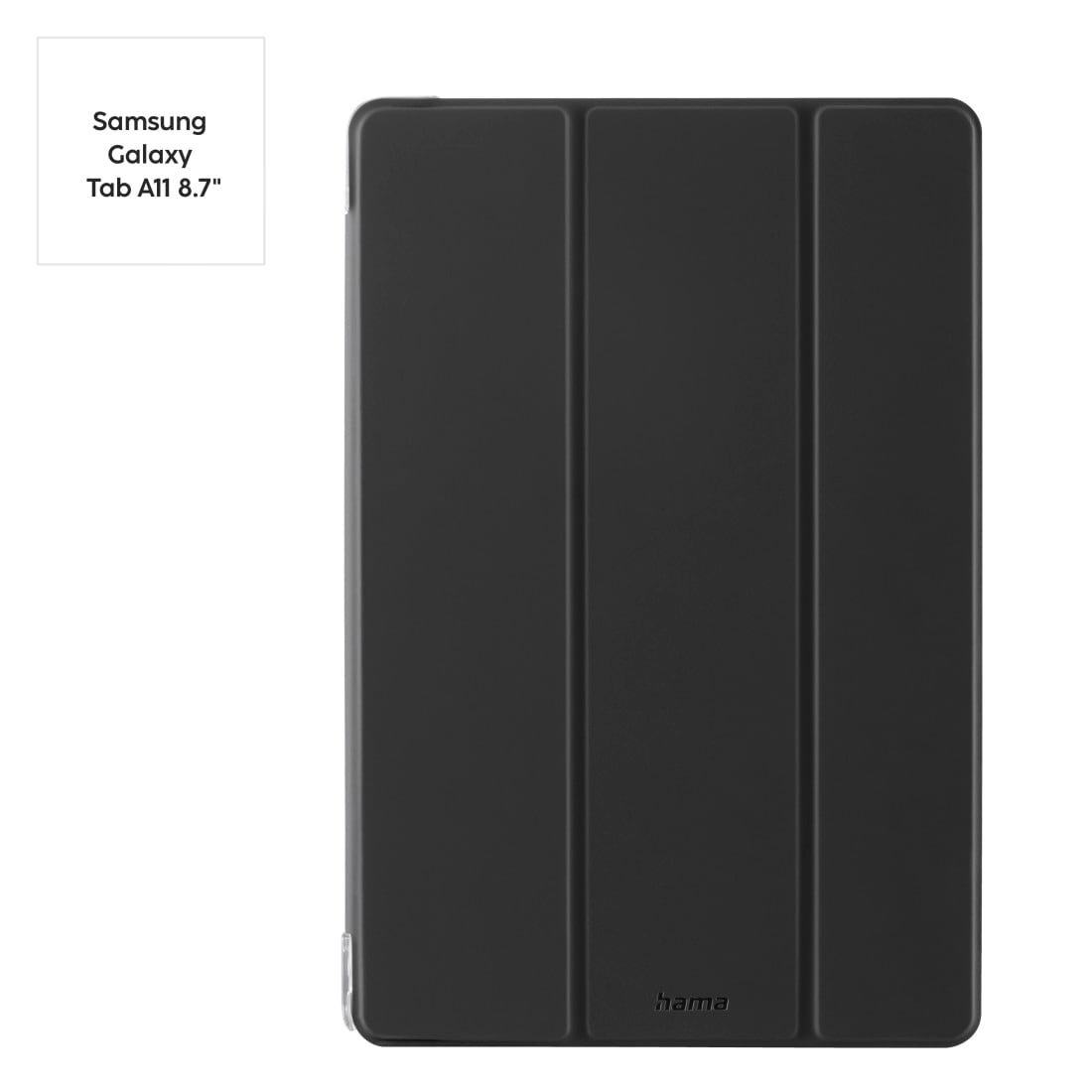 Hama Tablet-Hülle »Tablet-Hülle mit Standfunktion für Galaxy Tab A11 8.7", schwarz« Tablet Magnetischer Deckel, Standfunktion, transparente Rückseite, leicht