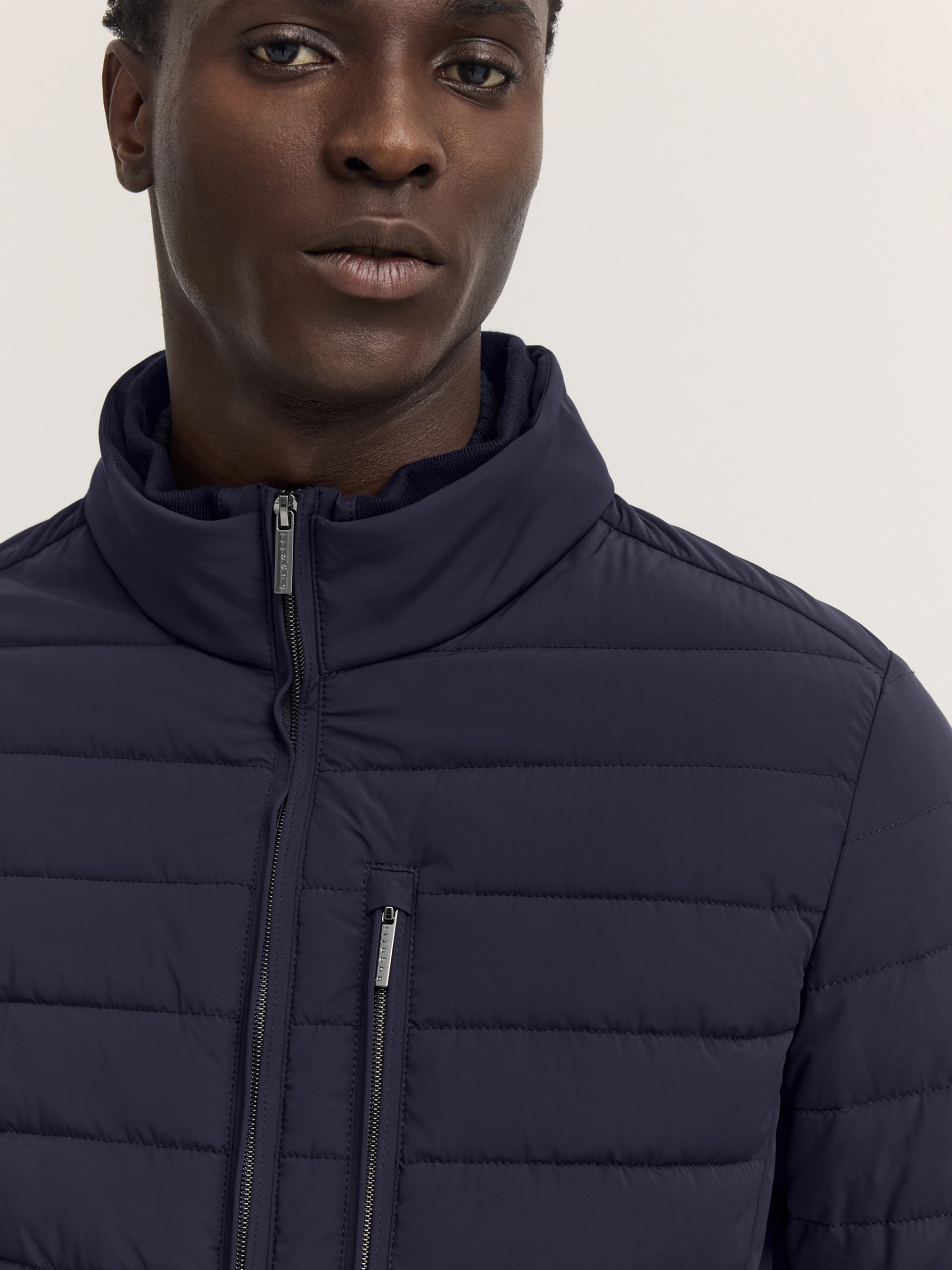 bugatti Blouson »Regular Fit« ohne Kapuze Regular Fit Stretch Steppoptik Stehkragen