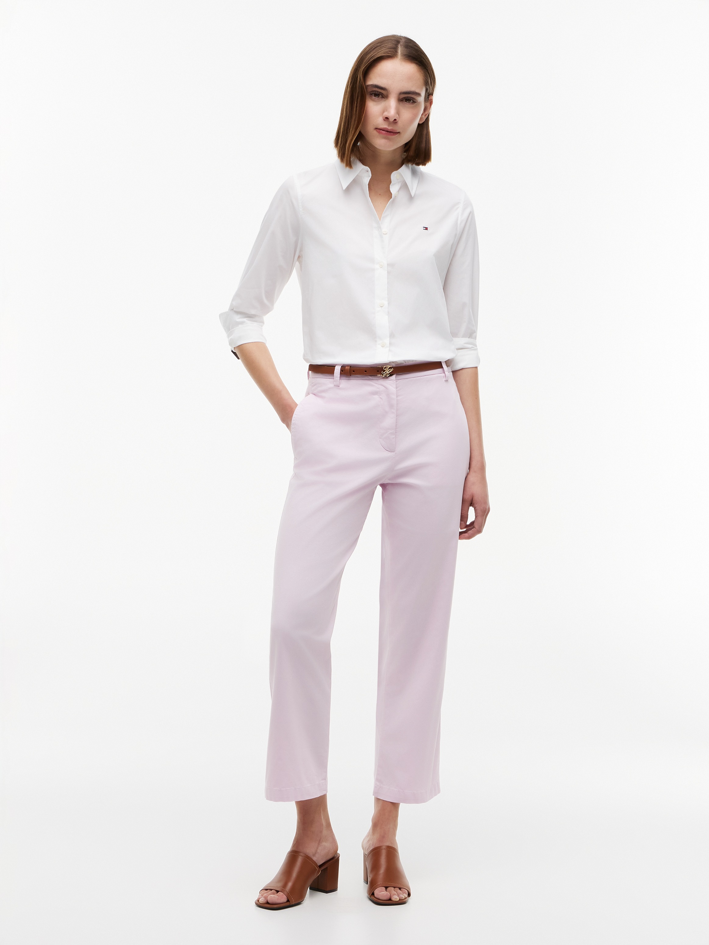 Tommy Hilfiger Chinohose »CO GMD SLIM STRAIGHT CHINO«  mit mittlerer Leibhöhe