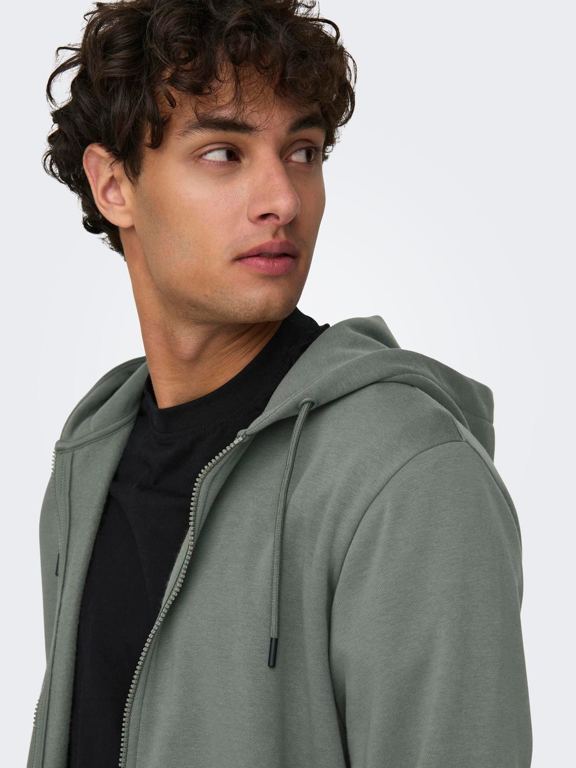 ONLY & SONS Kapuzensweatjacke »ONSCERES ZIP THR. HOODIE SWEAT NOOS«