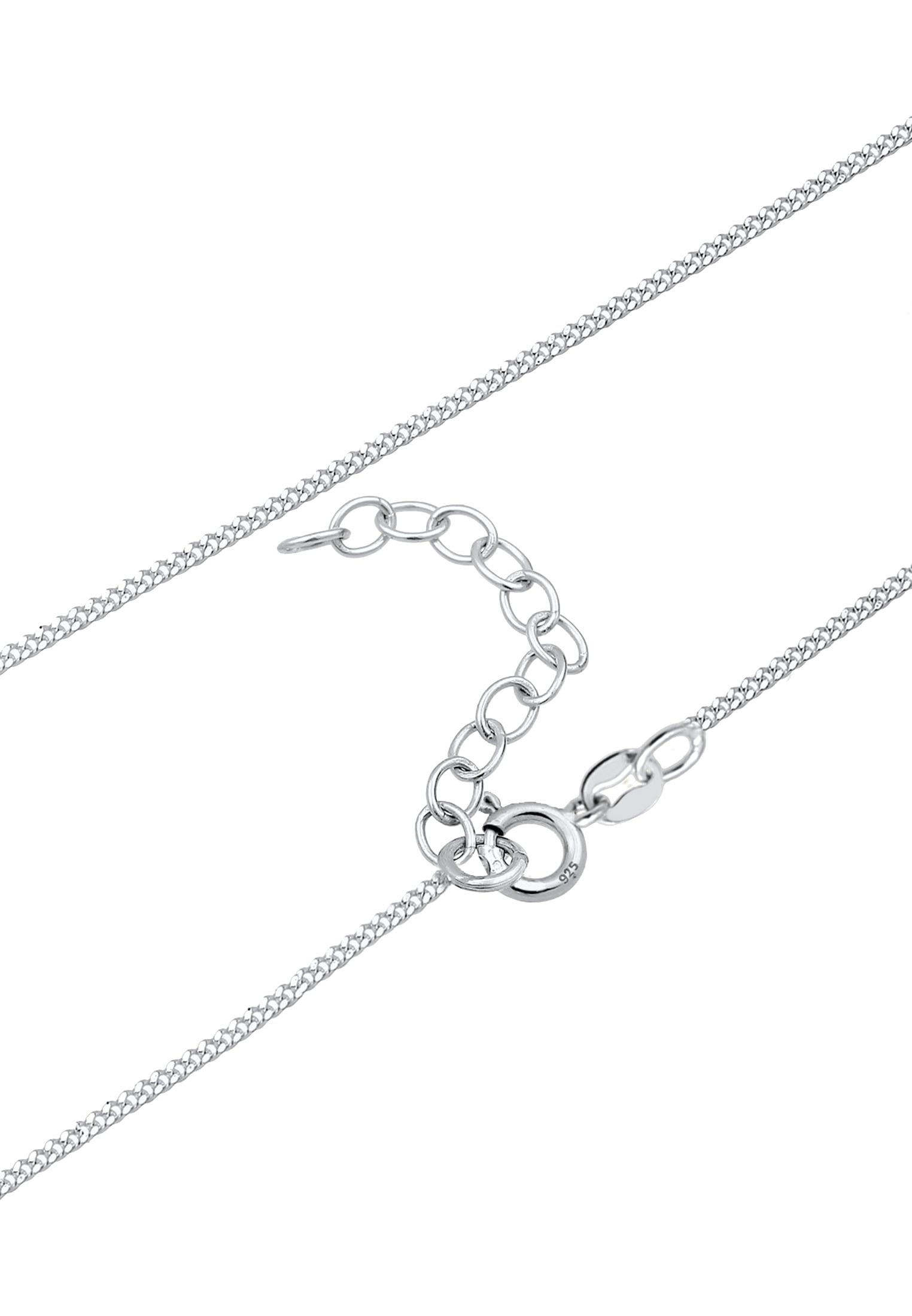 Elli Choker »Halskette Choker Turmalin Quarz Anhänger Rund 925 Silber«