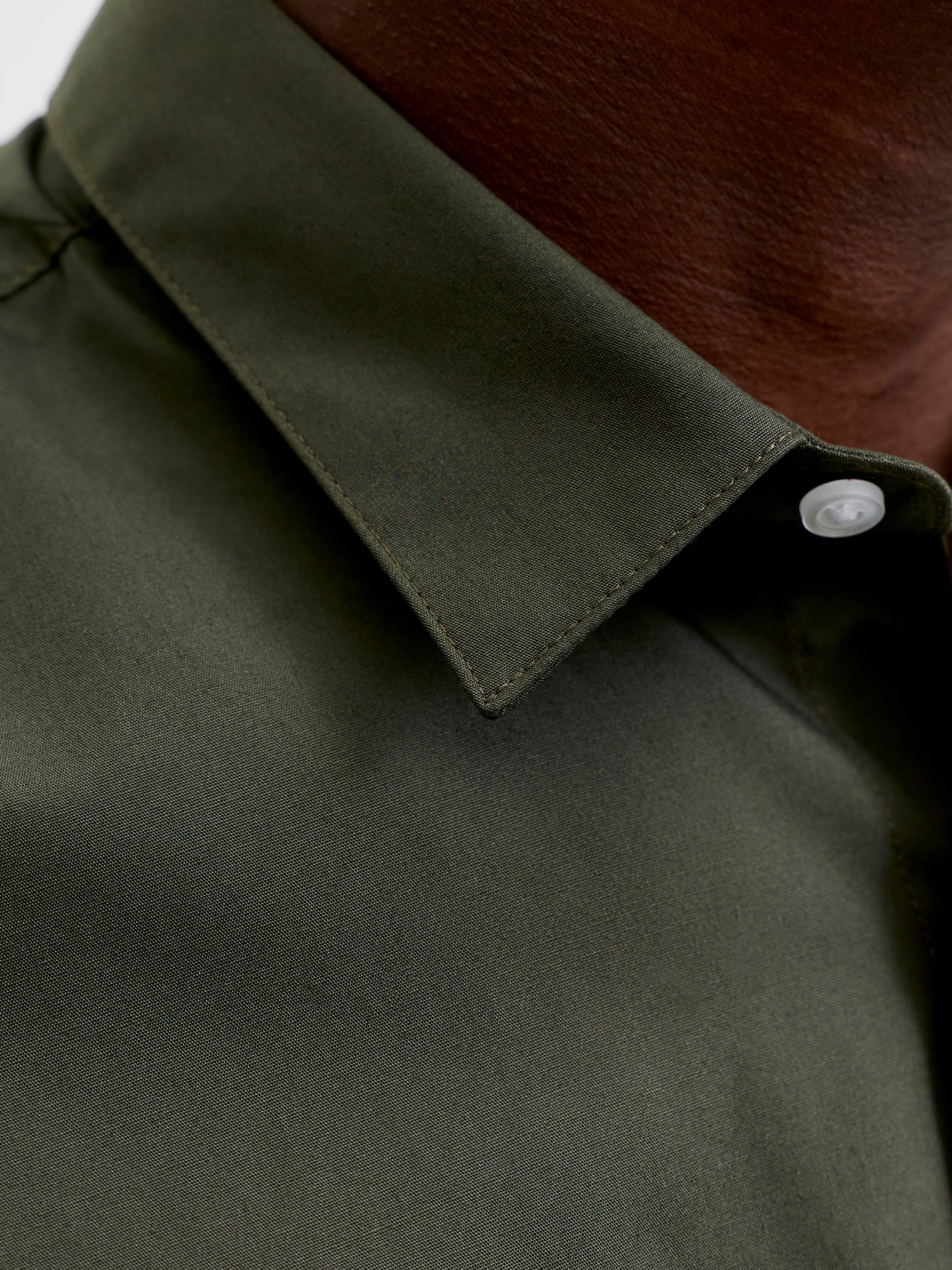 Jack & Jones Langarmhemd »JJJOE SHIRT LS PLAIN« Materialmix, slim fit