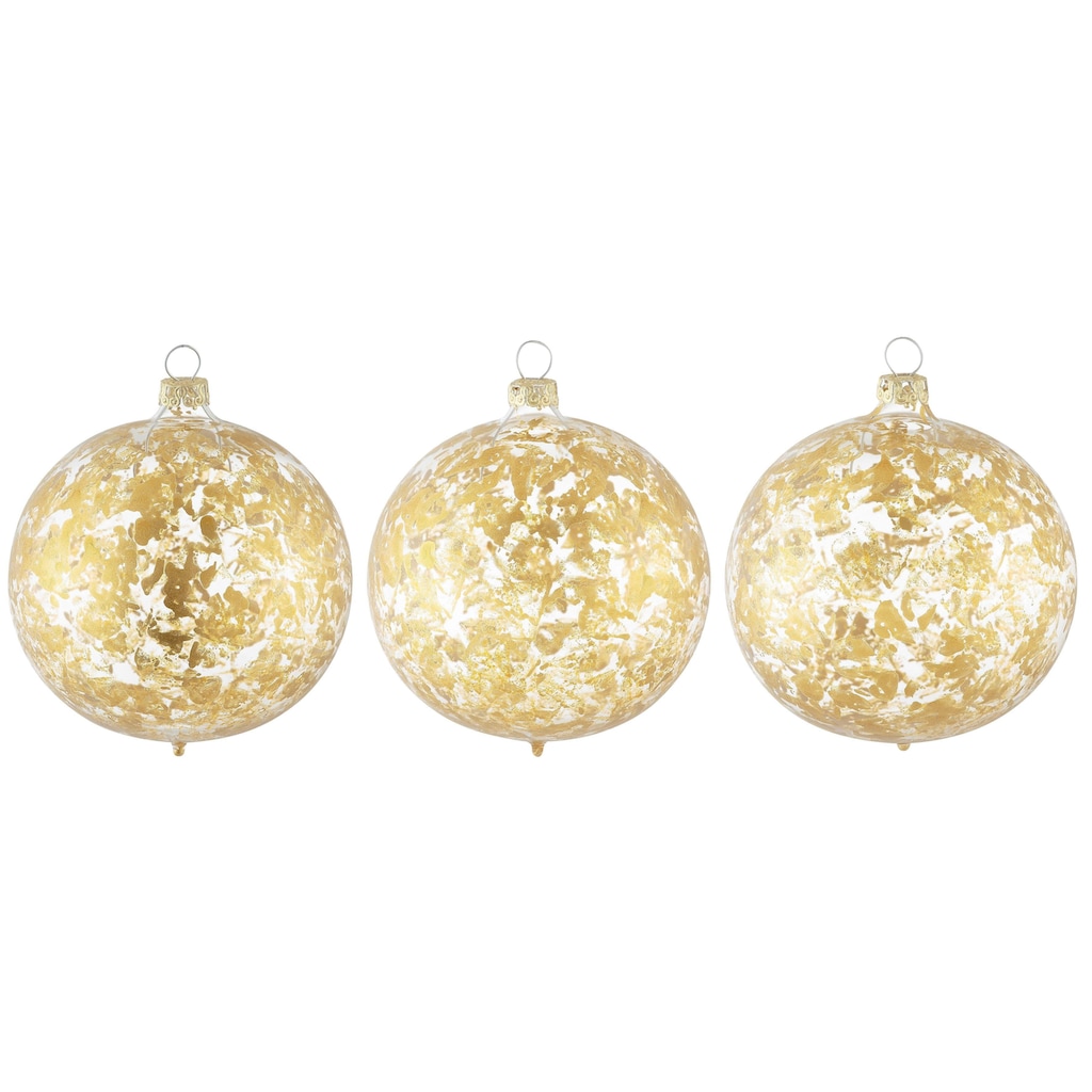 Guido Maria Kretschmer Home&Living Weihnachtsbaumkugel »Sannah, Christbaumschmuck, Christbaumkugeln aus Glas«, (Set, 3 St.), Weihnachtsdeko, mundgeblasen und handdekoriert