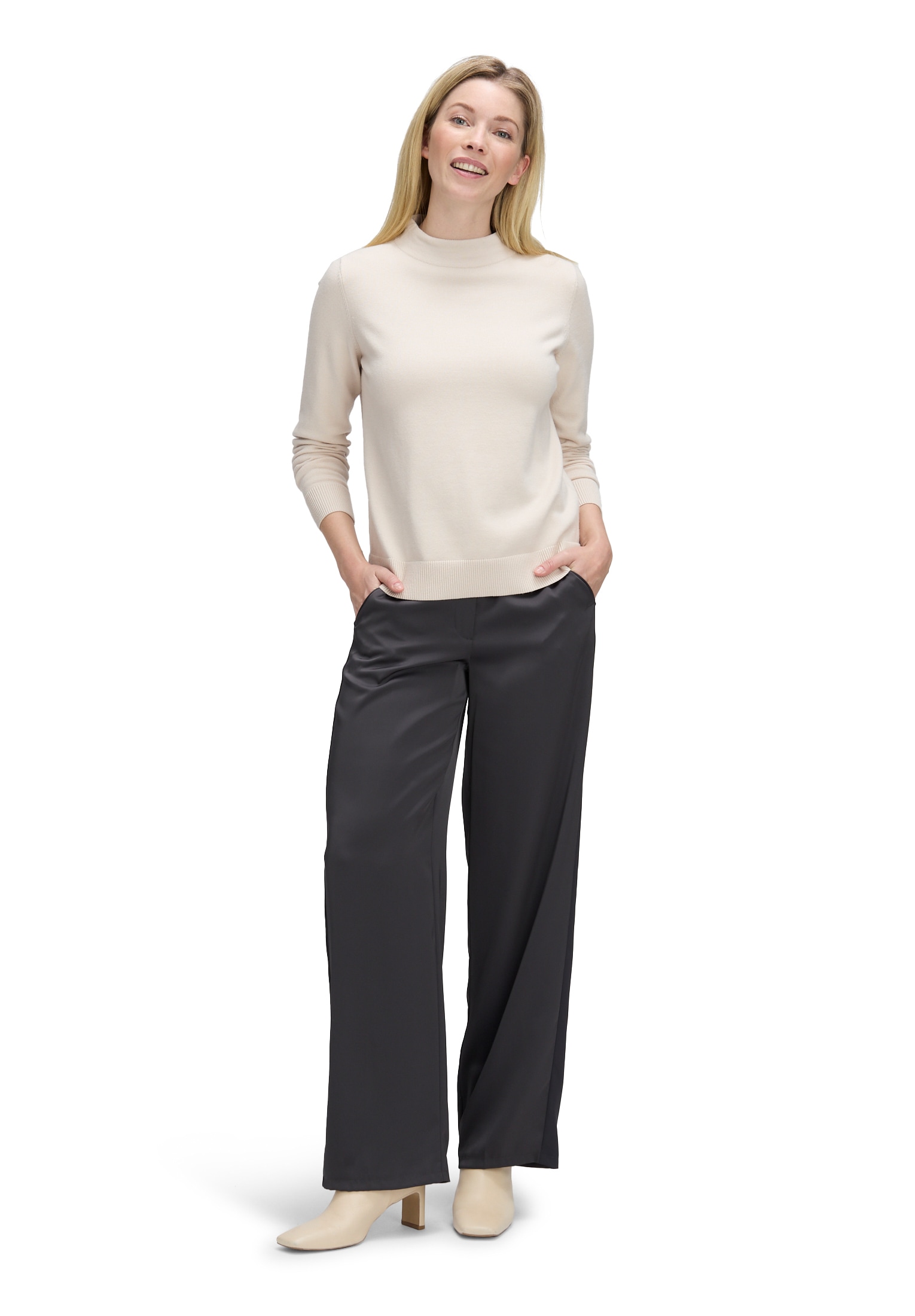 Betty Barclay Rundhalspullover »Basic-Strickpullover mit Stehkragen«