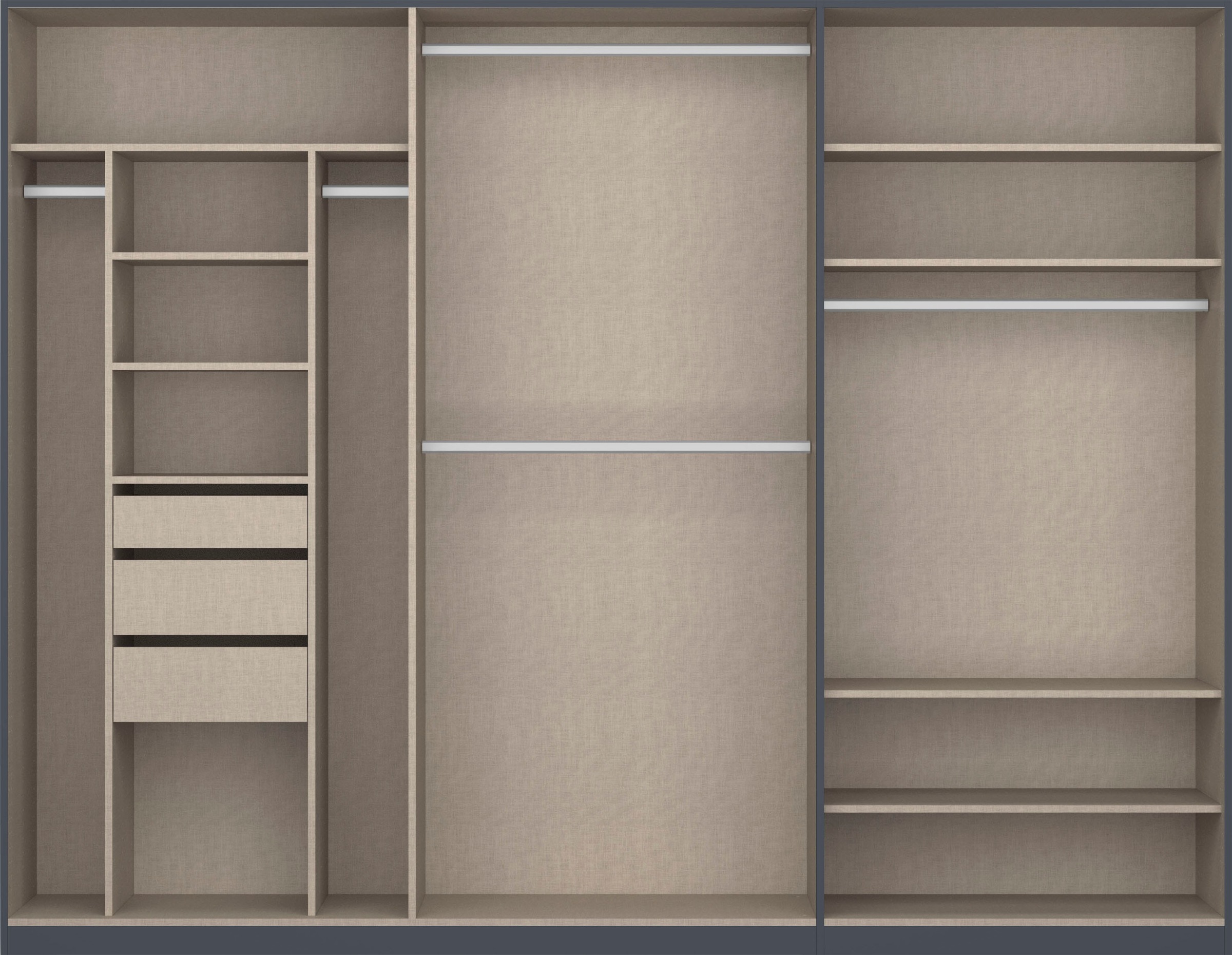 rauch Drehtürenschrank »Kleiderschrank Schrank Garderobe TOPSELLER OTELI inkl. Inneneinteilung«, mit 3 Innenschubladen extra Böden optional mit Spiegel MADE IN GERMANY