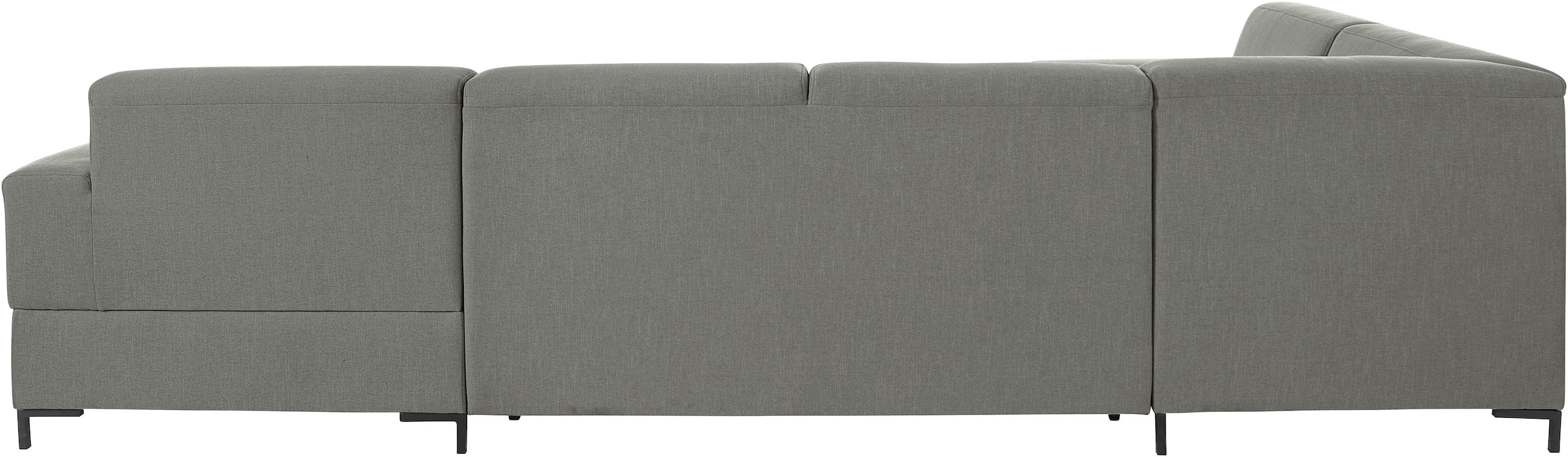 OTTO products Wohnlandschaft »Grazzo, aktuelle Steppung im Sitz, viel Platz, zeitlos, U-Form«, hochwertige Stoffe aus recyceltem Material, Steppung im Sitzbereich