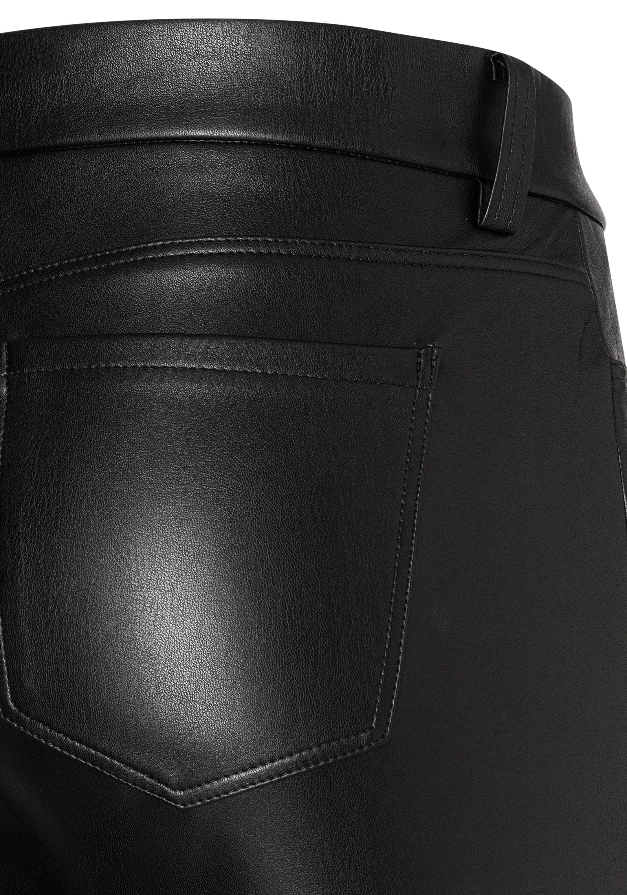 MAC Lederimitathose »SKINNY«  mit Taschen