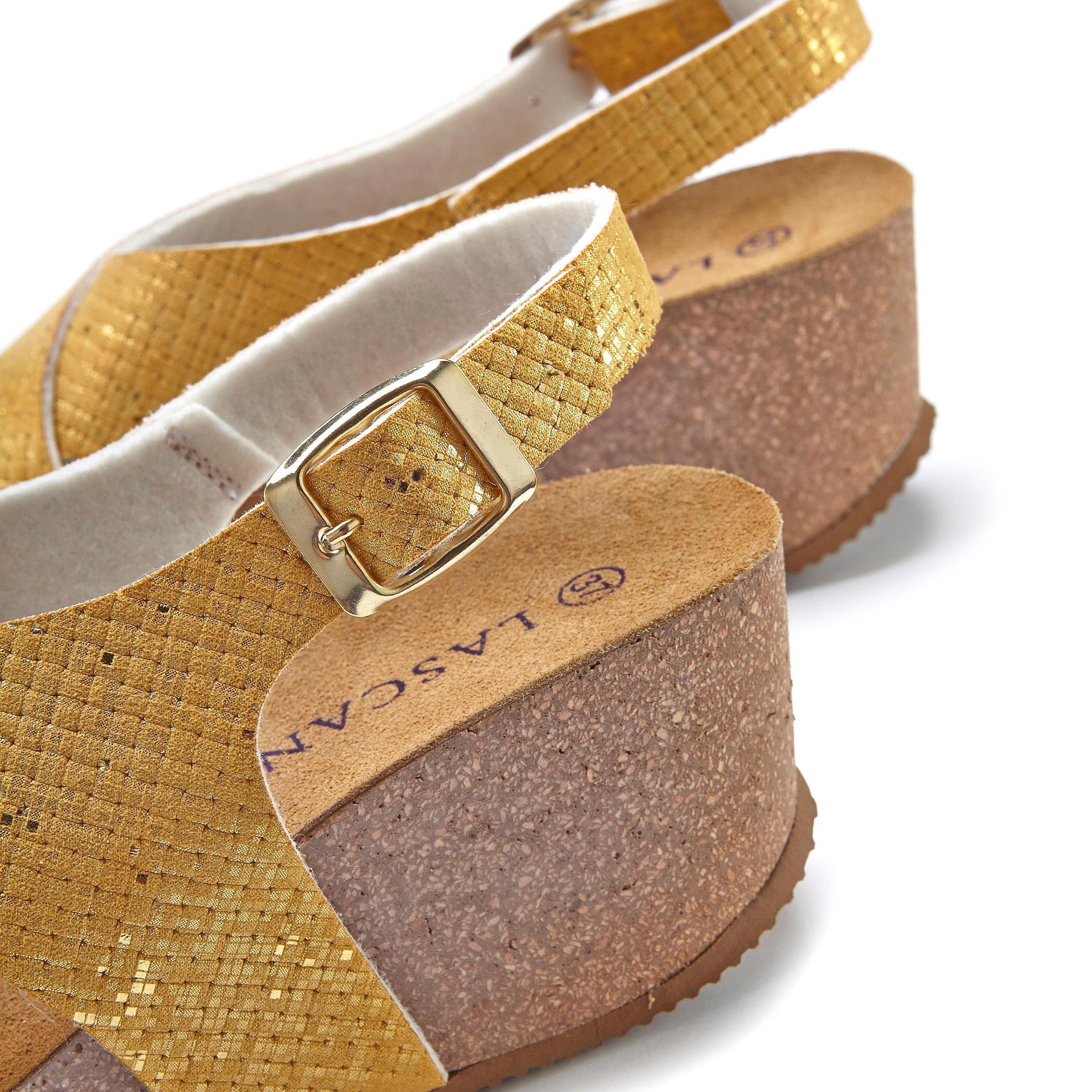 LASCANA Sandalette »Sommerschuh«  Sommerschuh mit Keilabsatz und Korkfußbett