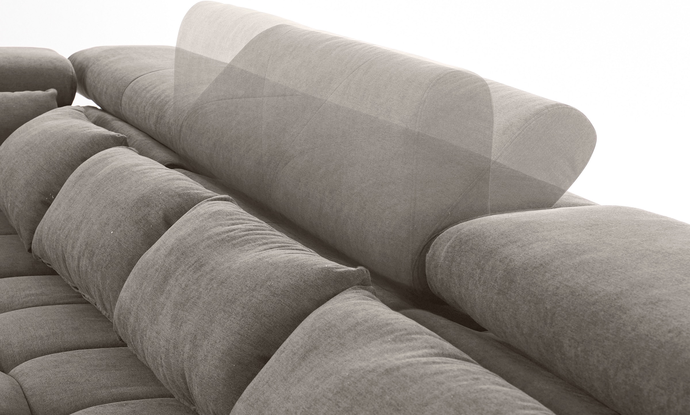 COTTA Wohnlandschaft »Orion U-Form«, mit Kopfteilverstellung & 6 Nierenkissen