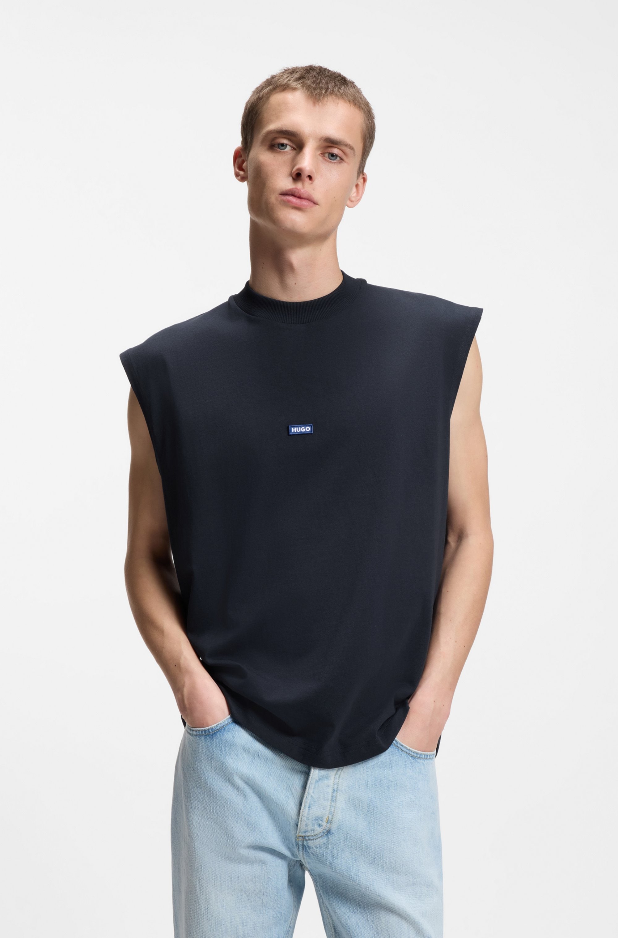 HUGO Blue T-Shirt »Navertz« mit Hugo-Label
