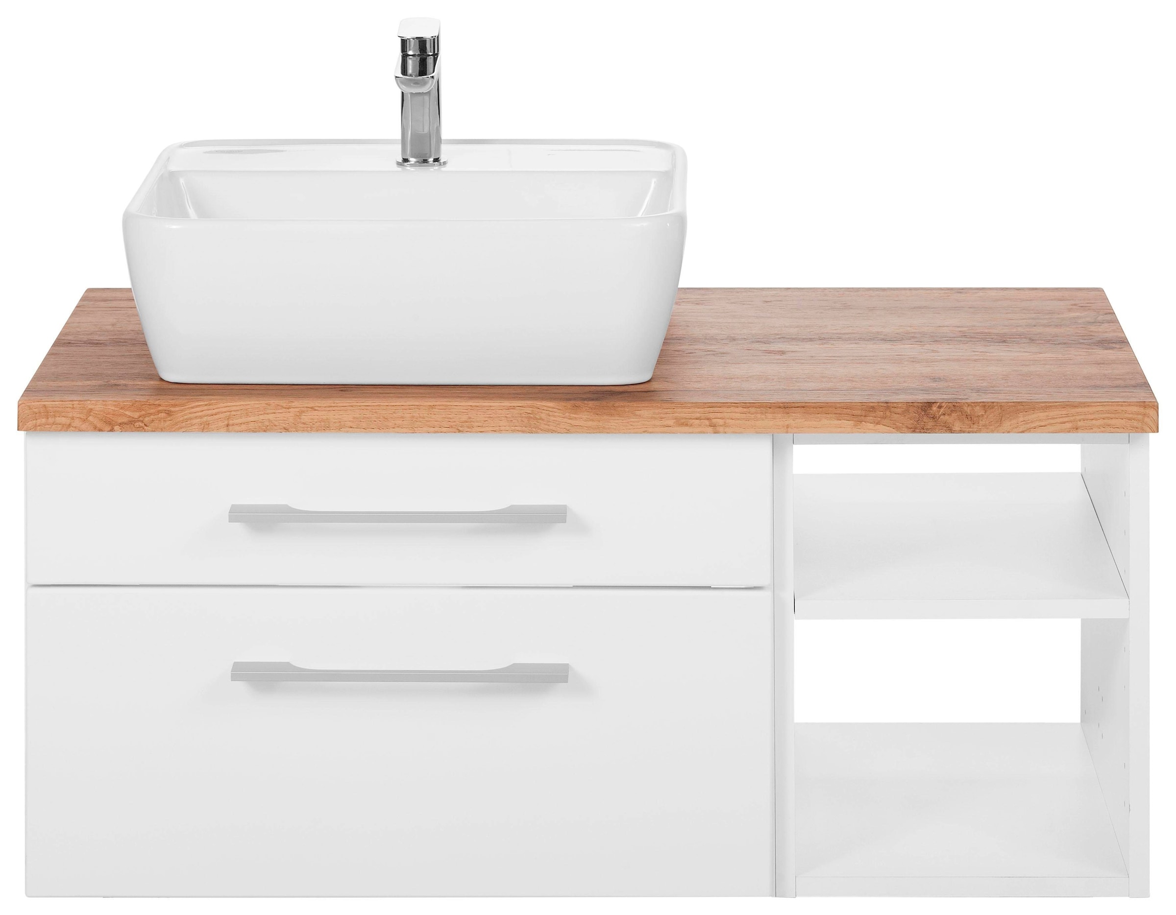 welltime Waschbeckenunterschrank »Davos« Badmöbel, Waschtisch inkl. Waschbecken, Breite 90 cm