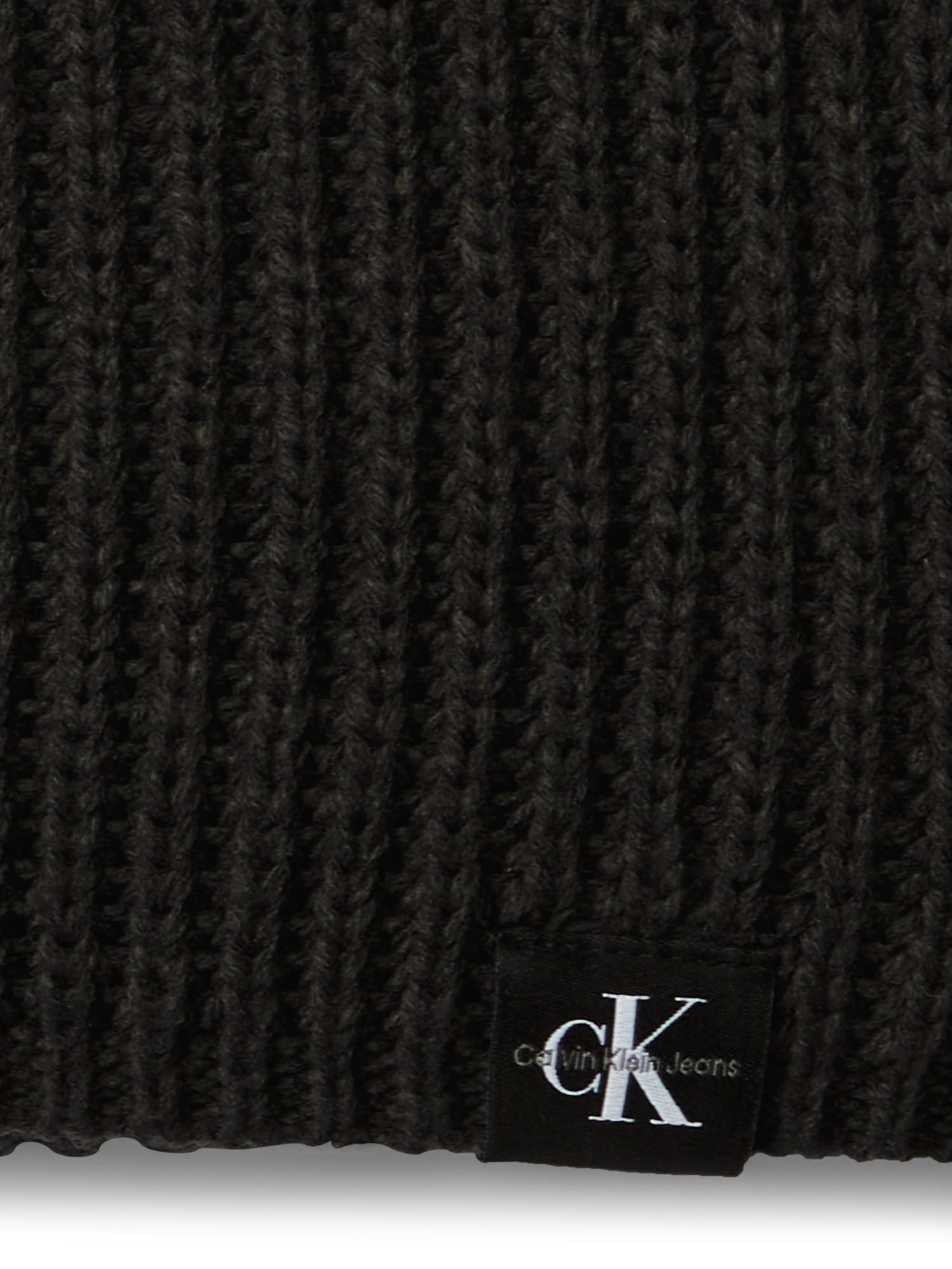 Calvin Klein Jeans Strickmütze »Monogram Rib Scarf Beanie Set« mit Logopatch
