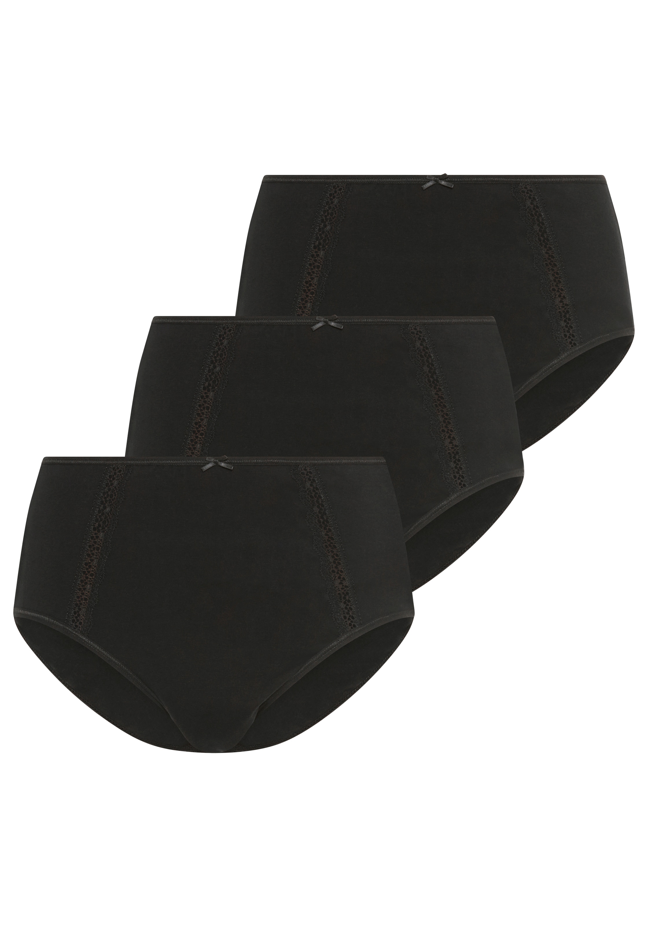 YSABEL MORA Taillenslip 3er Pack,  Spitze, elastisch, weich, formend, Baumwollmix