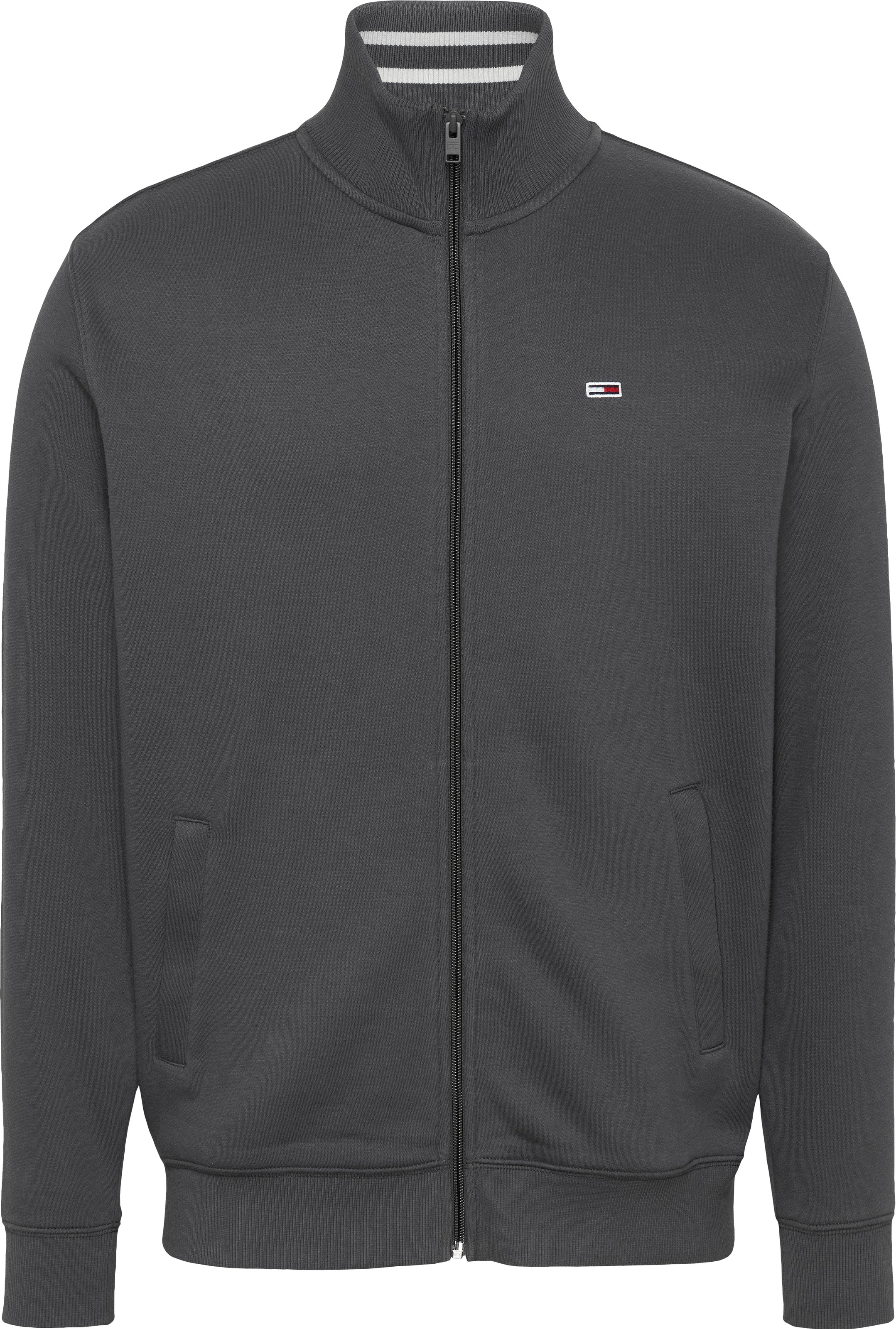 Tommy Jeans Plus Sweatjacke »TJM REG FLEECE ZIP THRU EXT«, in Großen Größen, Logostickerei